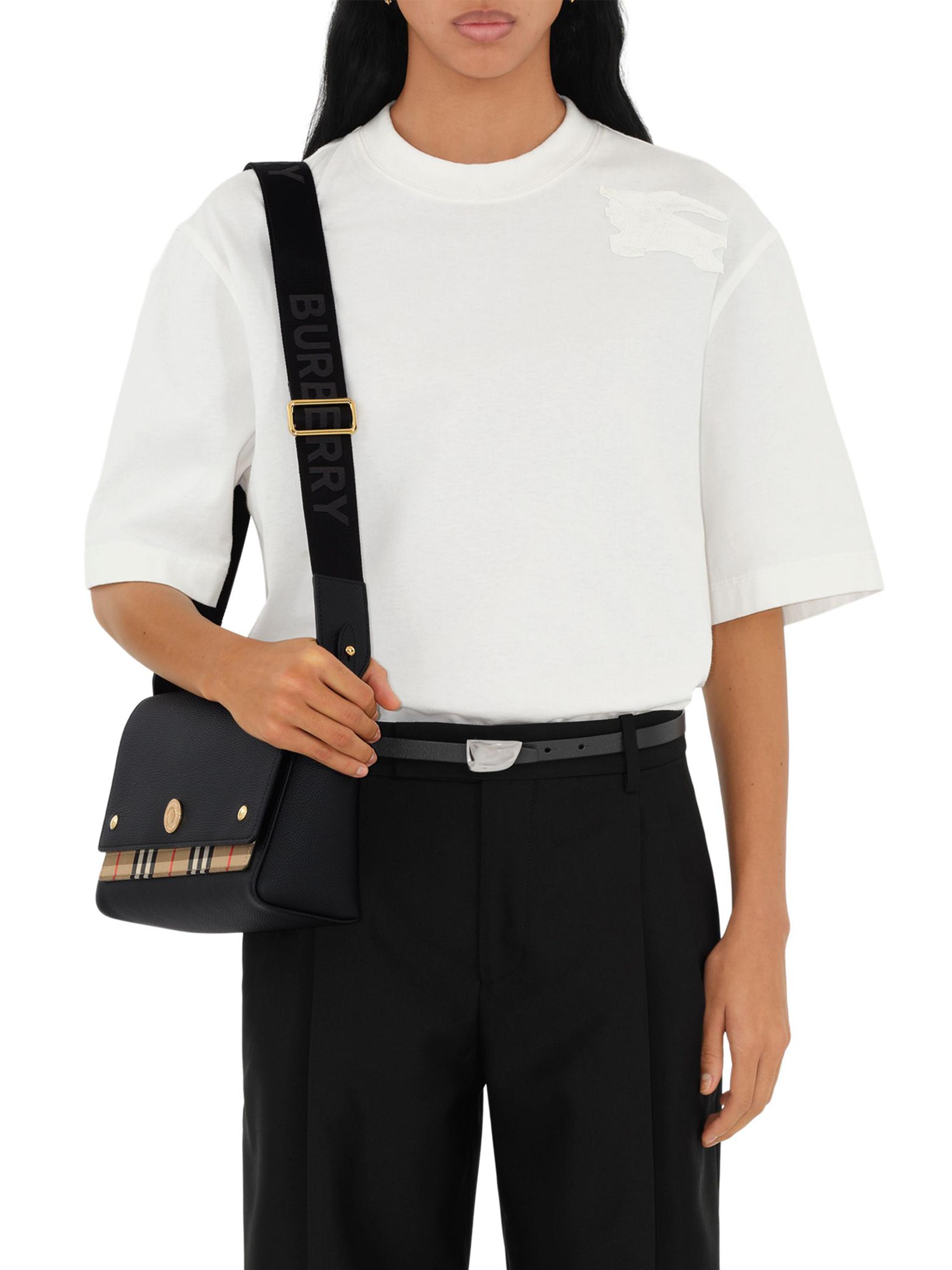 Burberry Medium Note Leather Vintage Check Crossbody Bag Saks