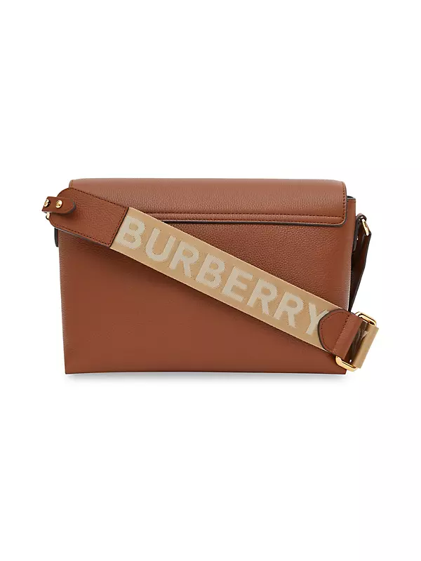 Burberry Medium Note Black Leather Shoulder Bag New