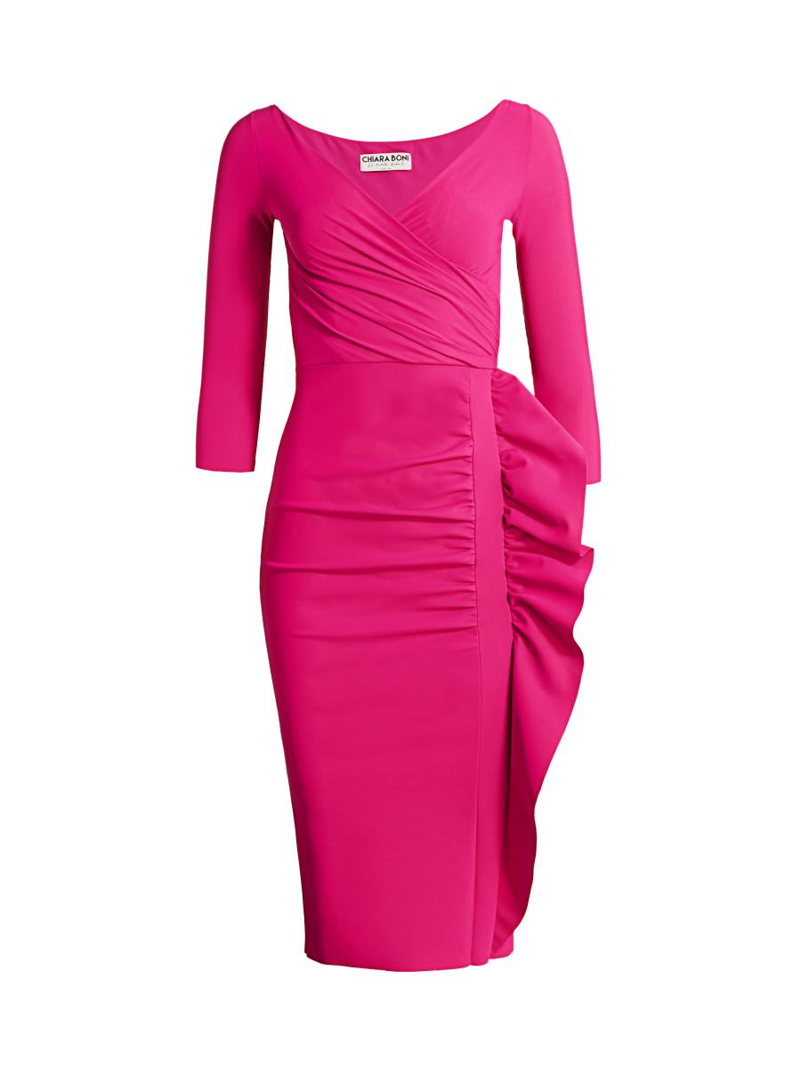 Chiara Boni La Petite Robe Flormali Ruffle Midi Dress | Saks Fifth