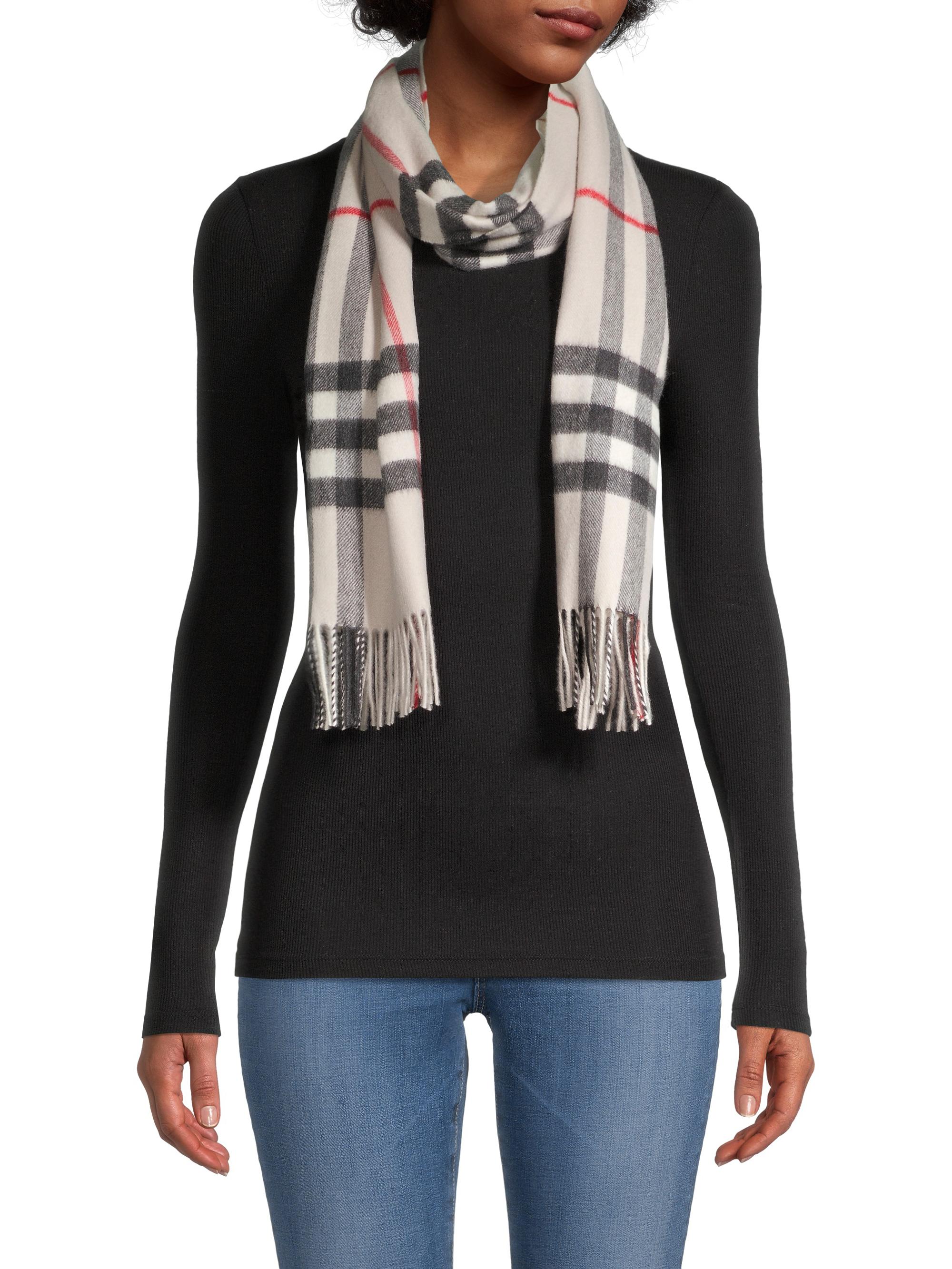 BURBERRY - Giant Check Cashmere Scarf