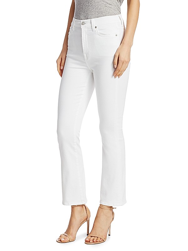 Shop 7 For All Mankind High-Rise Stretch Slim Kick-Flare Shop 7 For All Mankind High-Rise Stretch Slim Kick-Flare