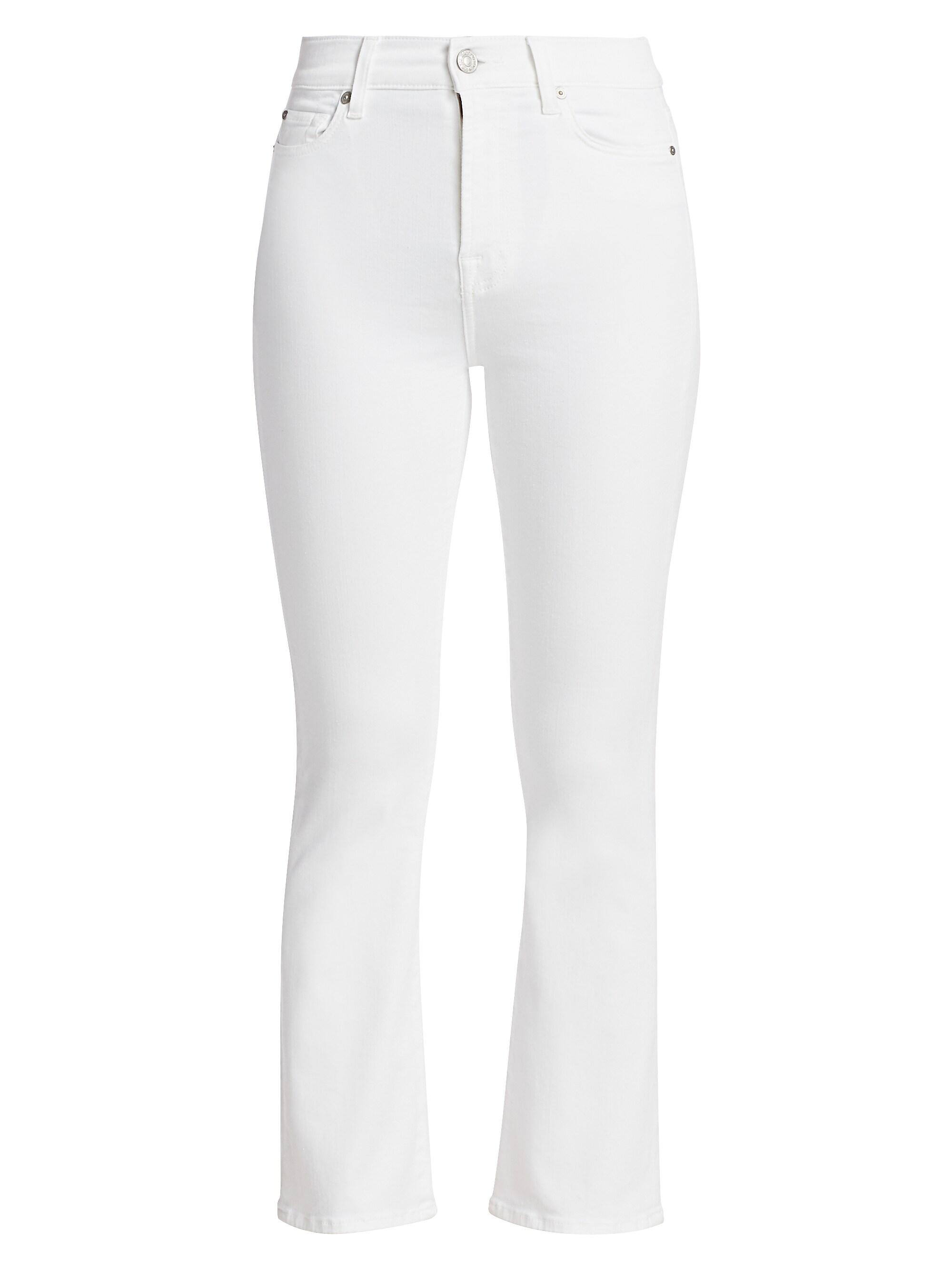 7 For All Mankind Women's High-Rise Stretch Slim Kick-Flare Jeans - Luxe White