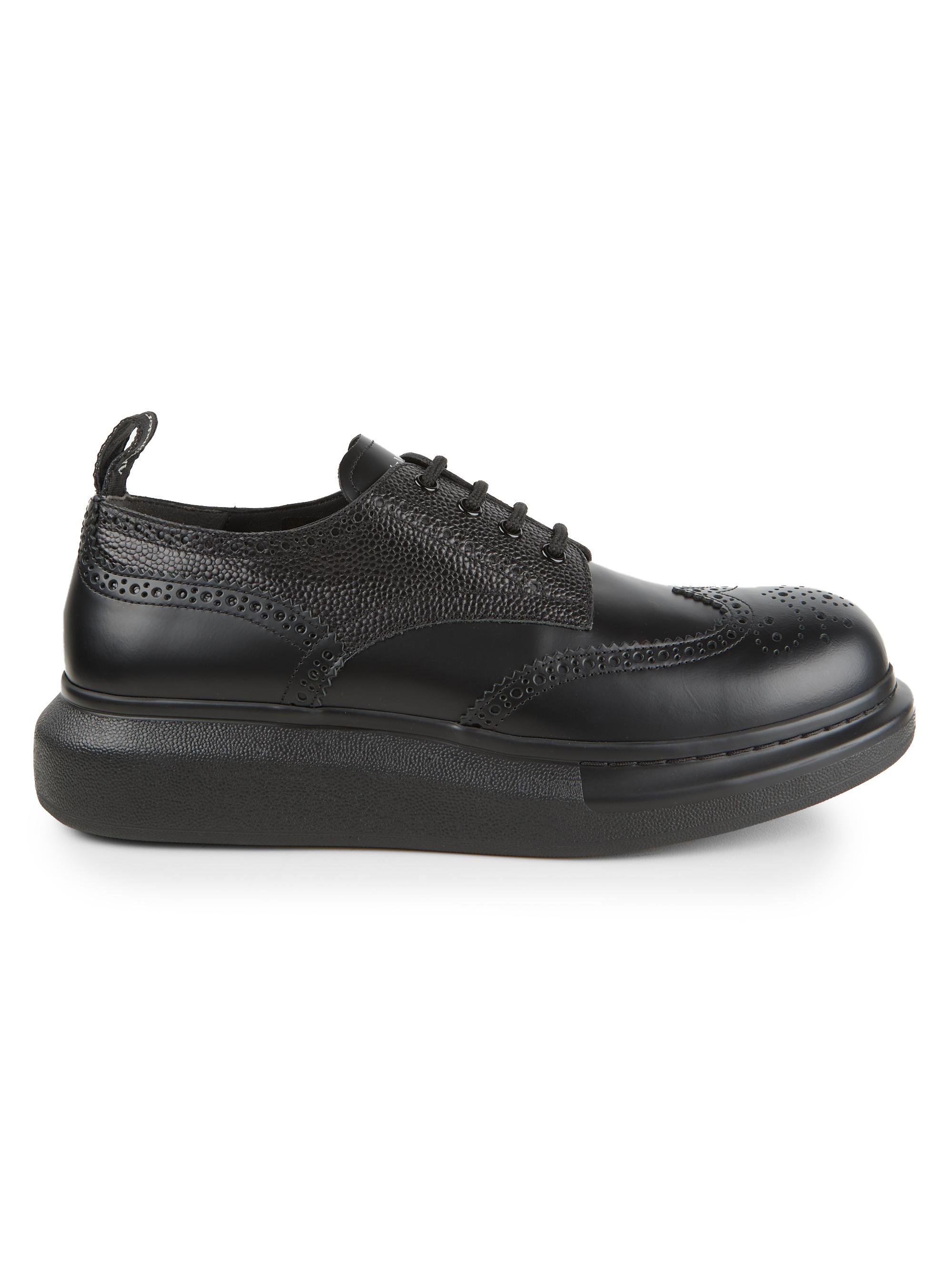 McQueen Brogue Platform Leather Shoes | Saks Fifth Avenue