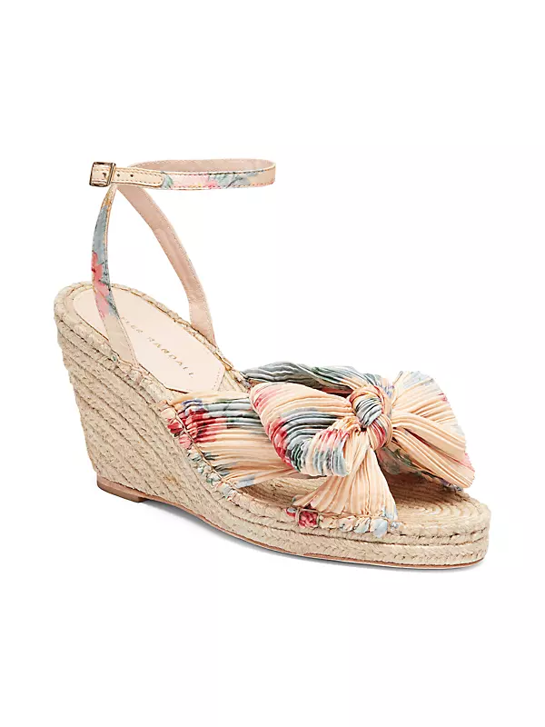 Charley Knotted Floral Espadrille Wedge Sandals