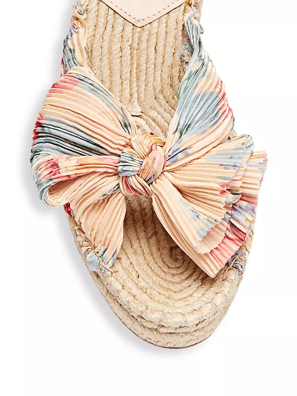 Charley Knotted Floral Espadrille Wedge Sandals