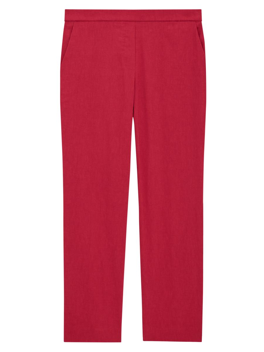 Theory Treeca Linen Pull-On Crop Pants | Saks Fifth Avenue