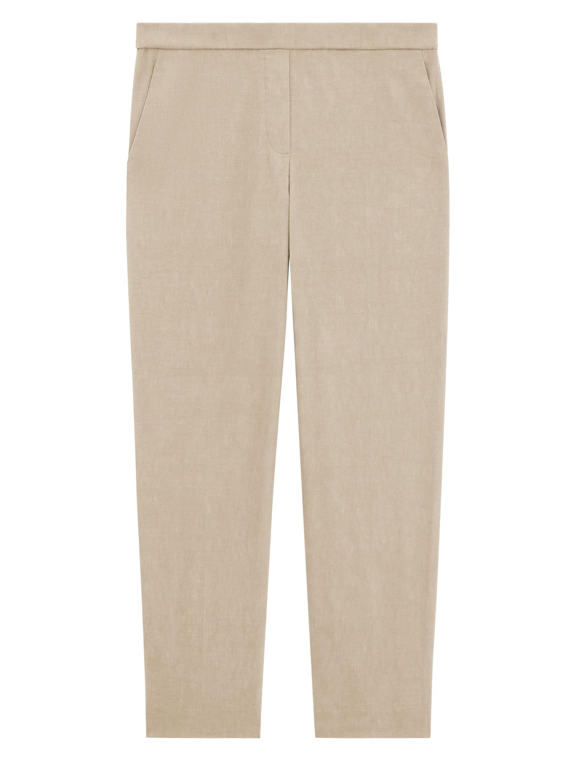 Theory Women's Treeca Linen Pull-On Crop Pants - Black