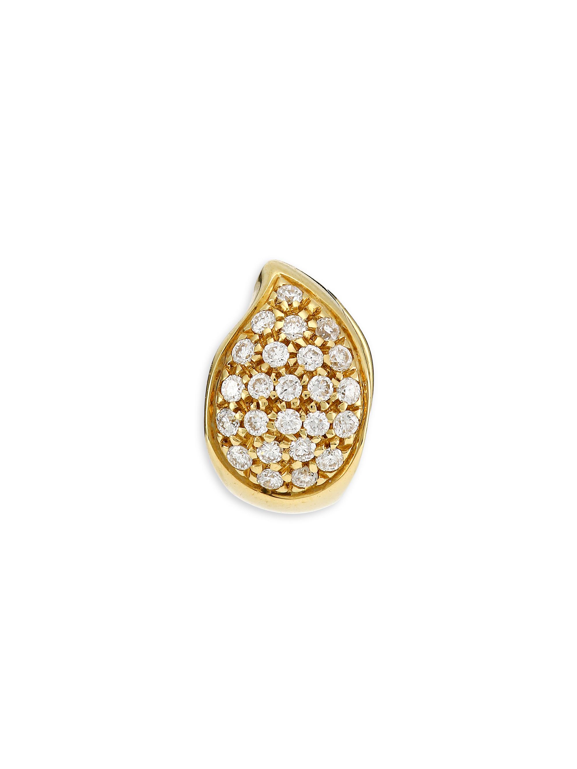 Tamara Comolli Women's Signature Dropclasp 18K Gold & Diamond Pavé Charm - Gold