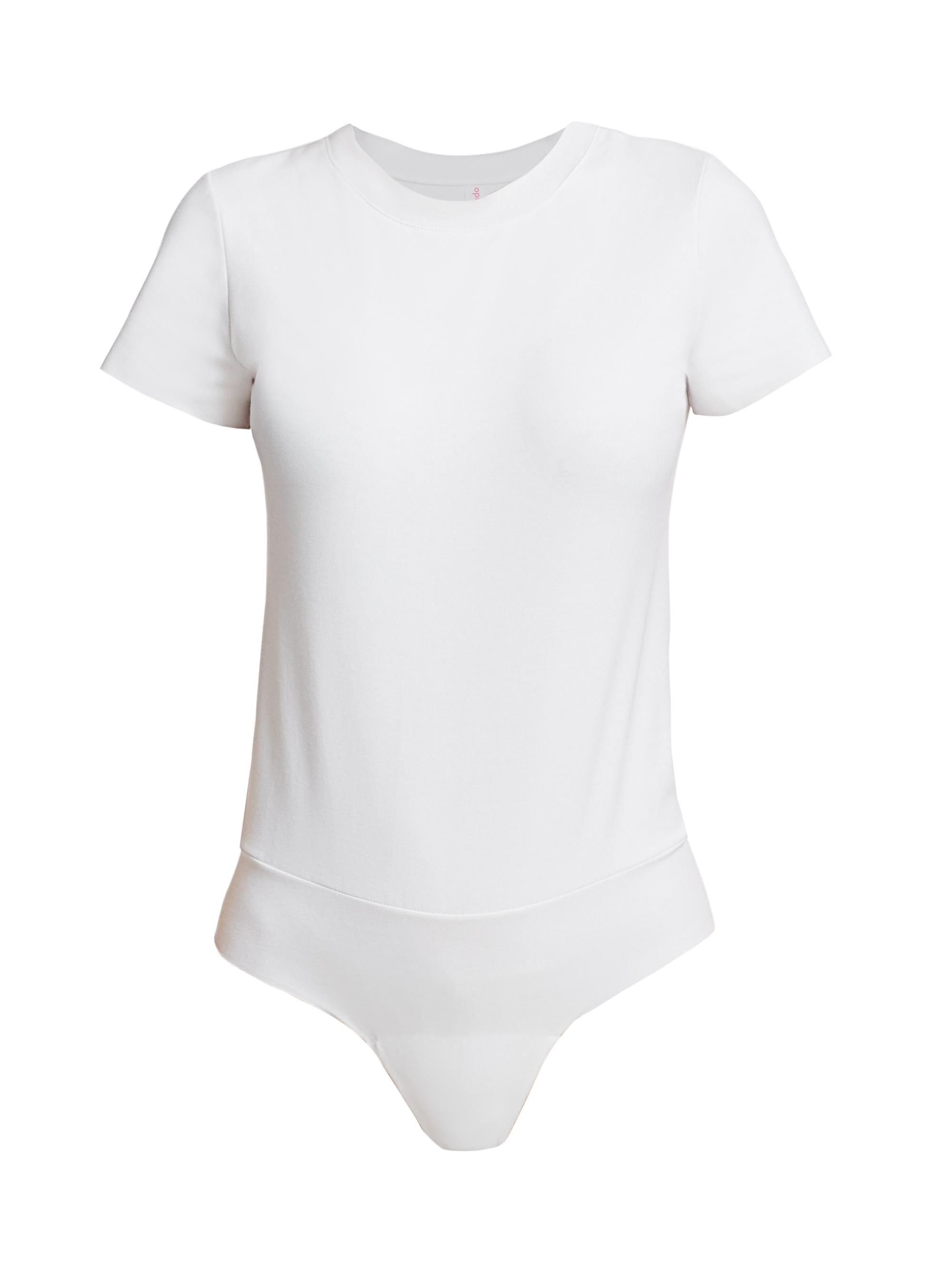 Commando Women's Essential Cotton Crewneck Tee Bodysuit - White