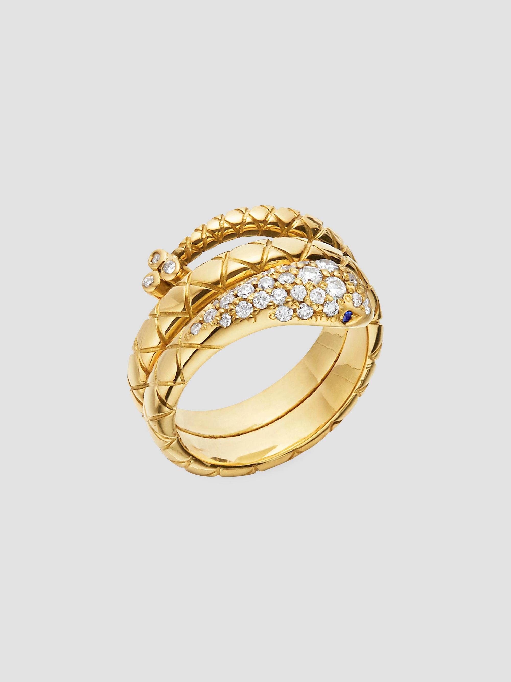 Temple St. Clair Women's Double Serpent 18K Yellow Gold & Diamond Ring - Gold - Size 6