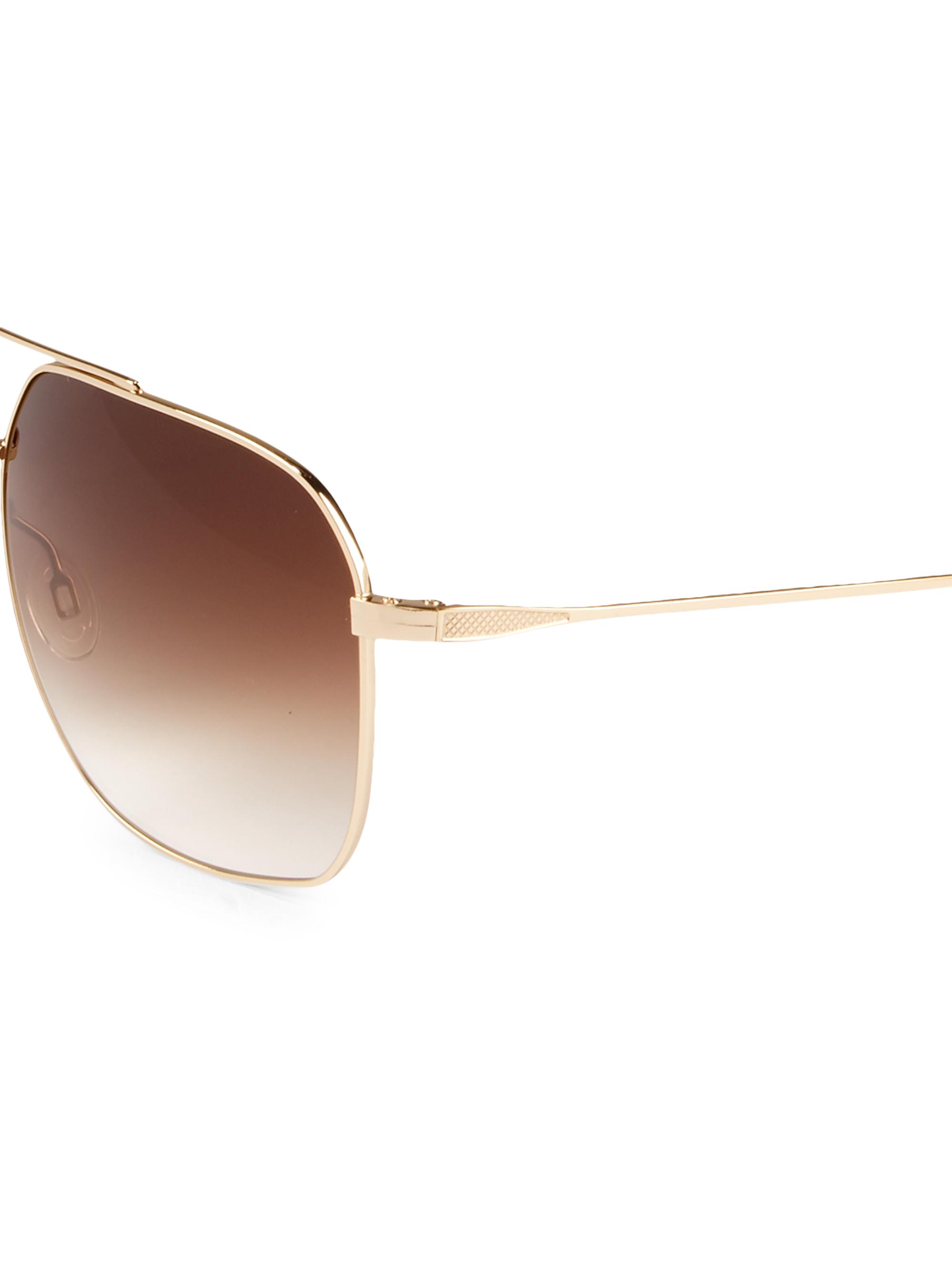 Barton Perreira 60MM Square Aeronaut Sunglasses | Saks Fifth Avenue