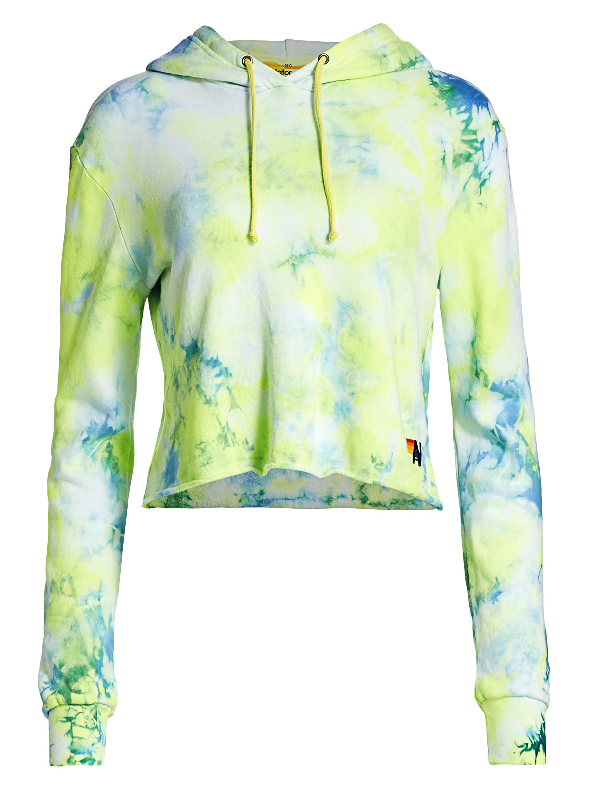 Aviator Nation Women's Tie-Dye Hoodie - Tie Dye Neon Yellow