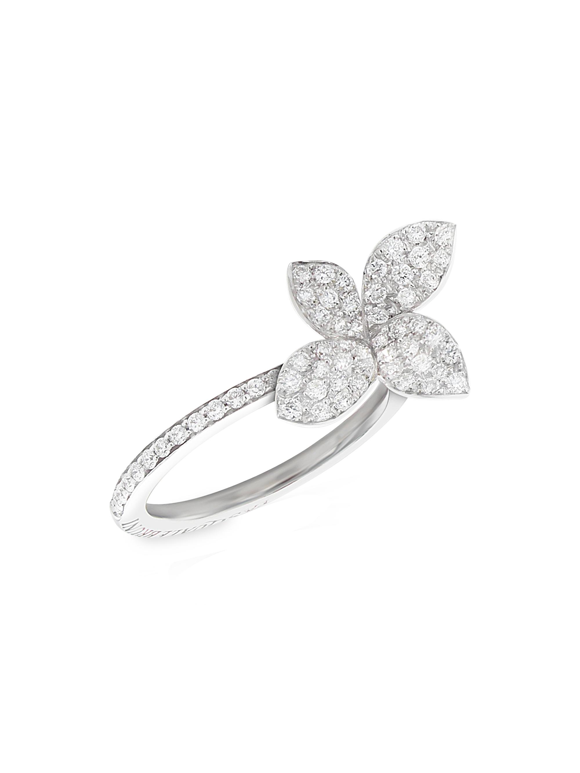 Pasquale Bruni Women's Petit Garden 18K White Gold & Diamond Pavé Flower Ring
