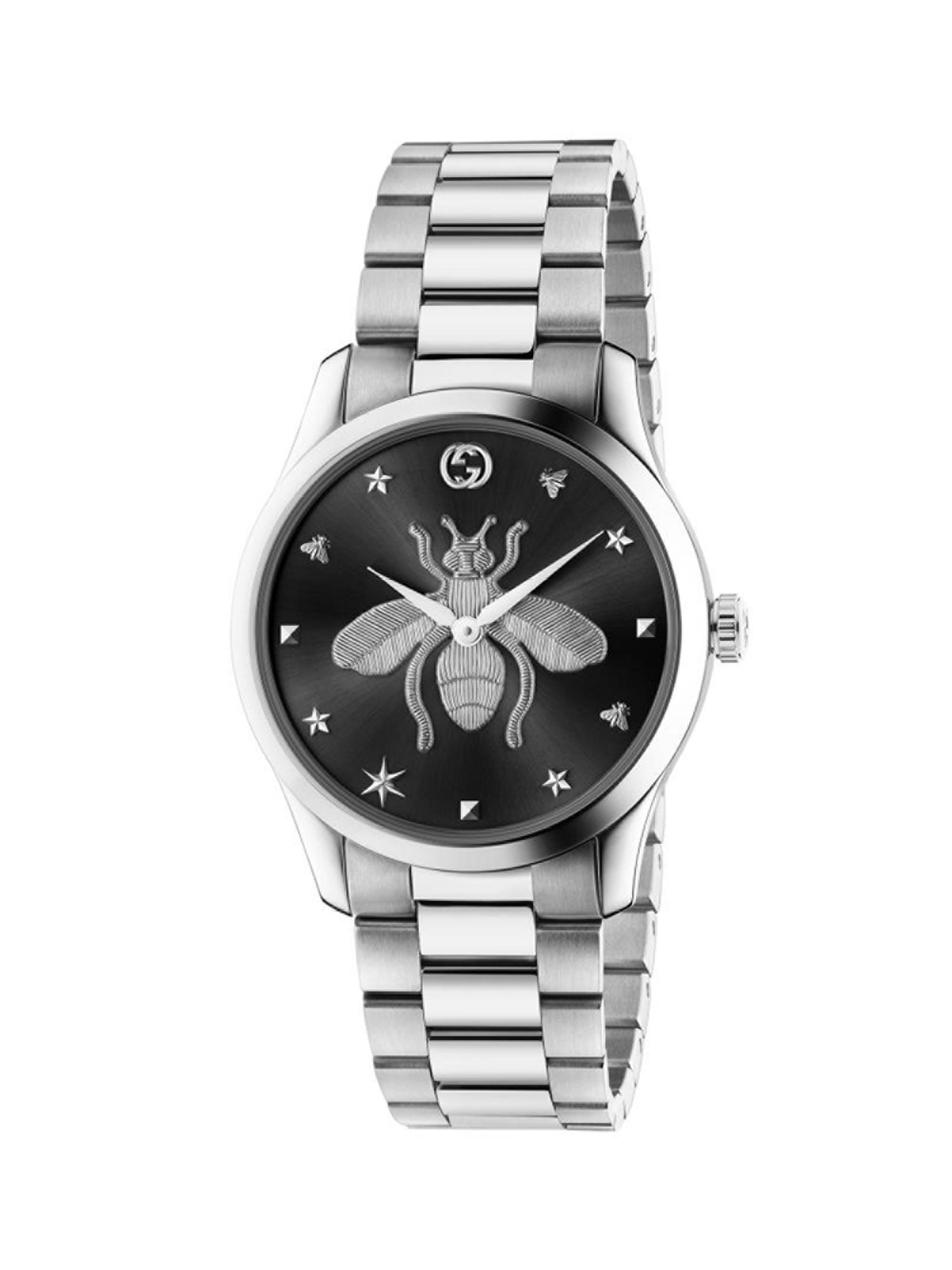 Gucci G-Timeless Collection Bee Stainless Steel Chronograph Watch