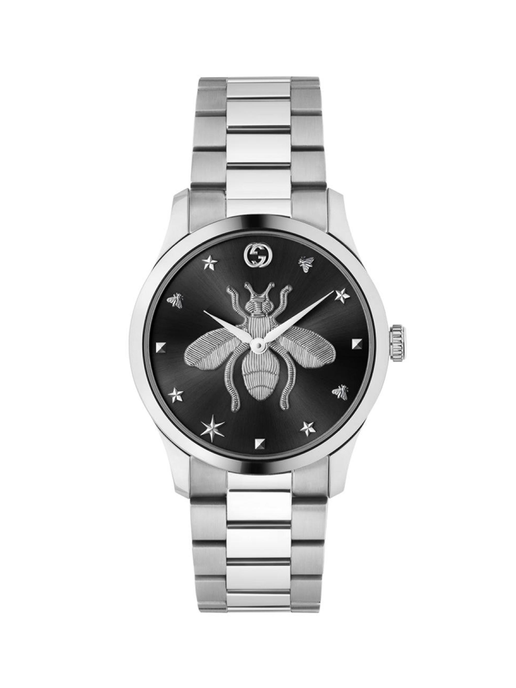 Gucci G-Timeless Collection Bee Stainless Steel Chronograph Watch