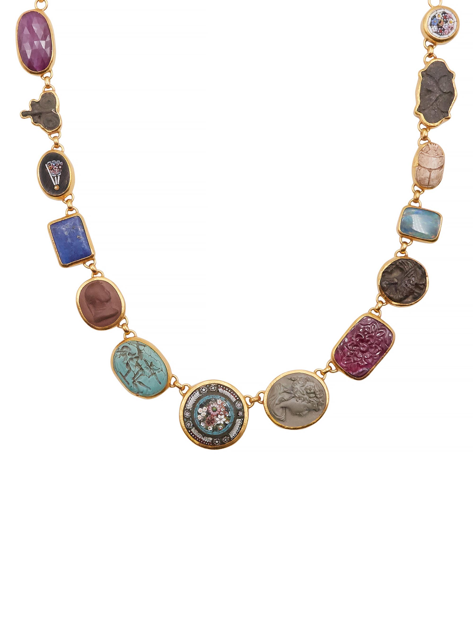 Gurhan Women's Antiquities 24K Yellow Gold & Mixed-Media Necklace