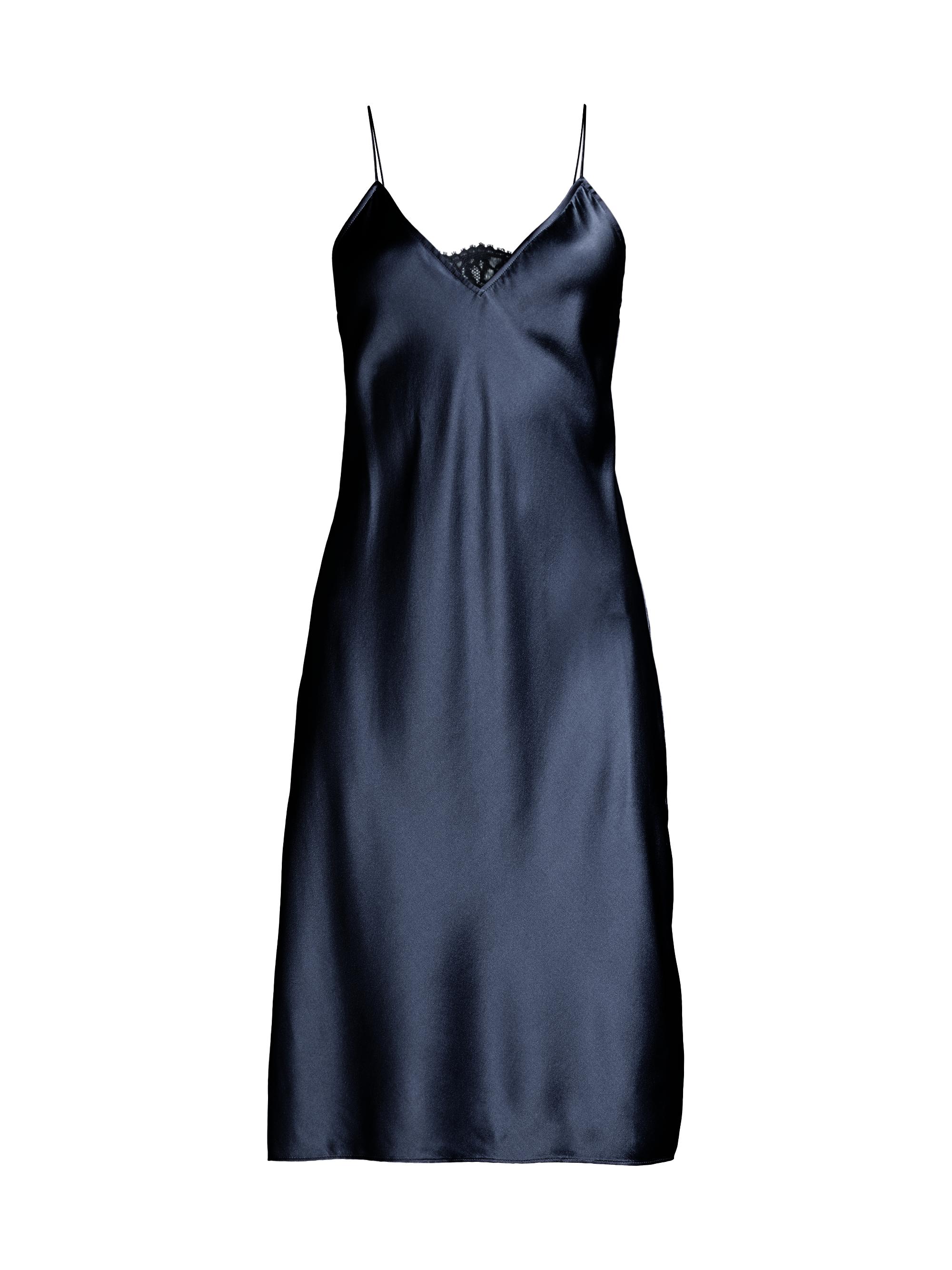 Cami NYC Women's Holland Stretch-Silk Midi Slip - Navy