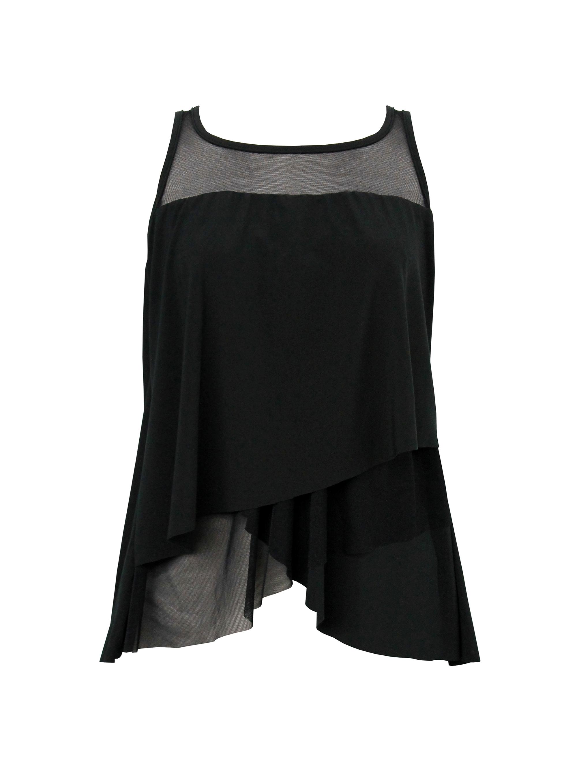 Miraclesuit Swim Women's Plus Illusionist Mirage Swim Top - Black