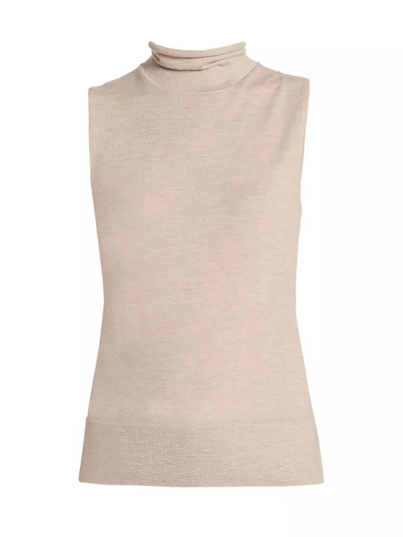 Saks Fifth Avenue COLLECTION Cashmere Turtleneck Shell