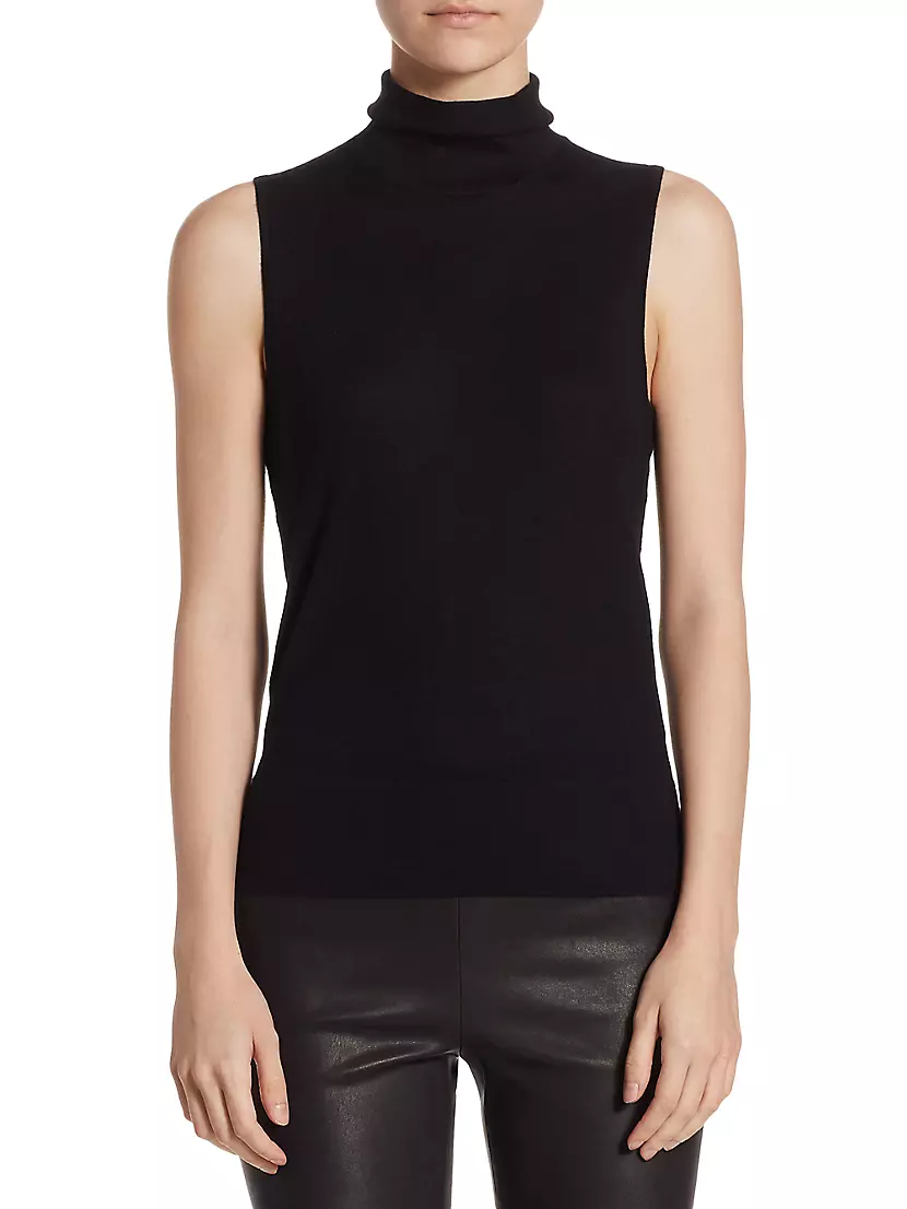 Saks Fifth Avenue COLLECTION Cashmere Turtleneck Shell