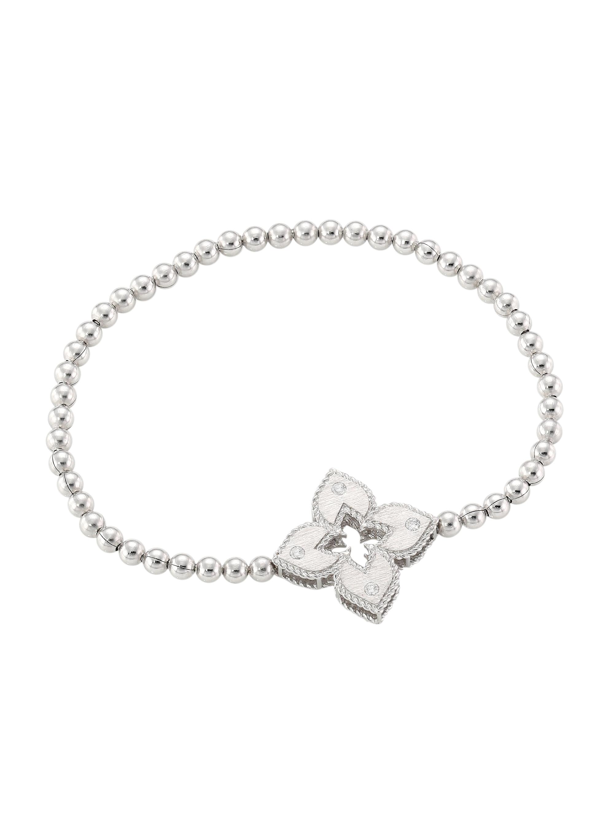 Roberto Coin Women's Petite Venetian  Station 18K White Gold & Diamond Bracelet - White Gold