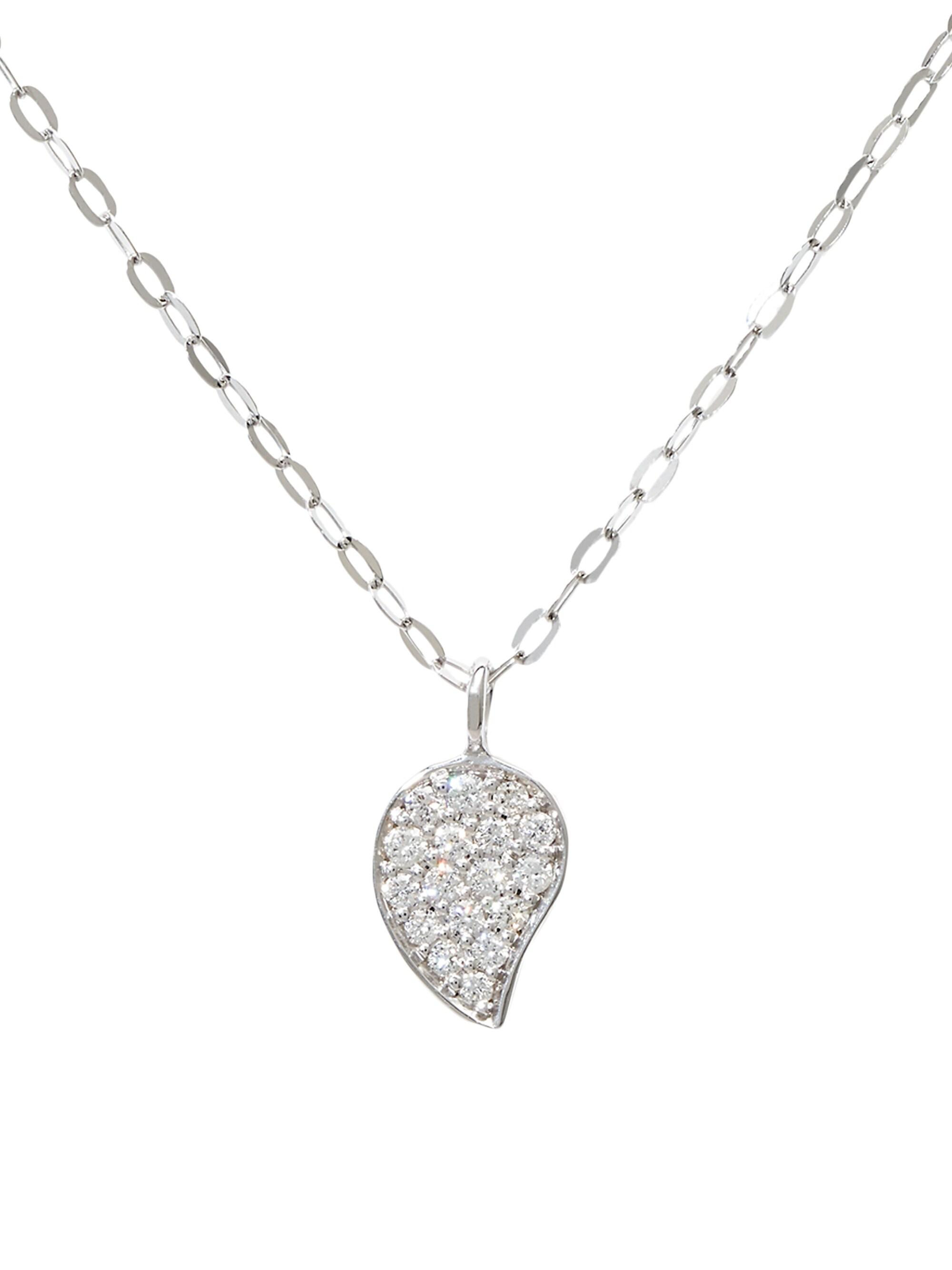 Tamara Comolli Women's 18K White Gold & Diamond Pavé Drop Pendant Chain Necklace - White Gold