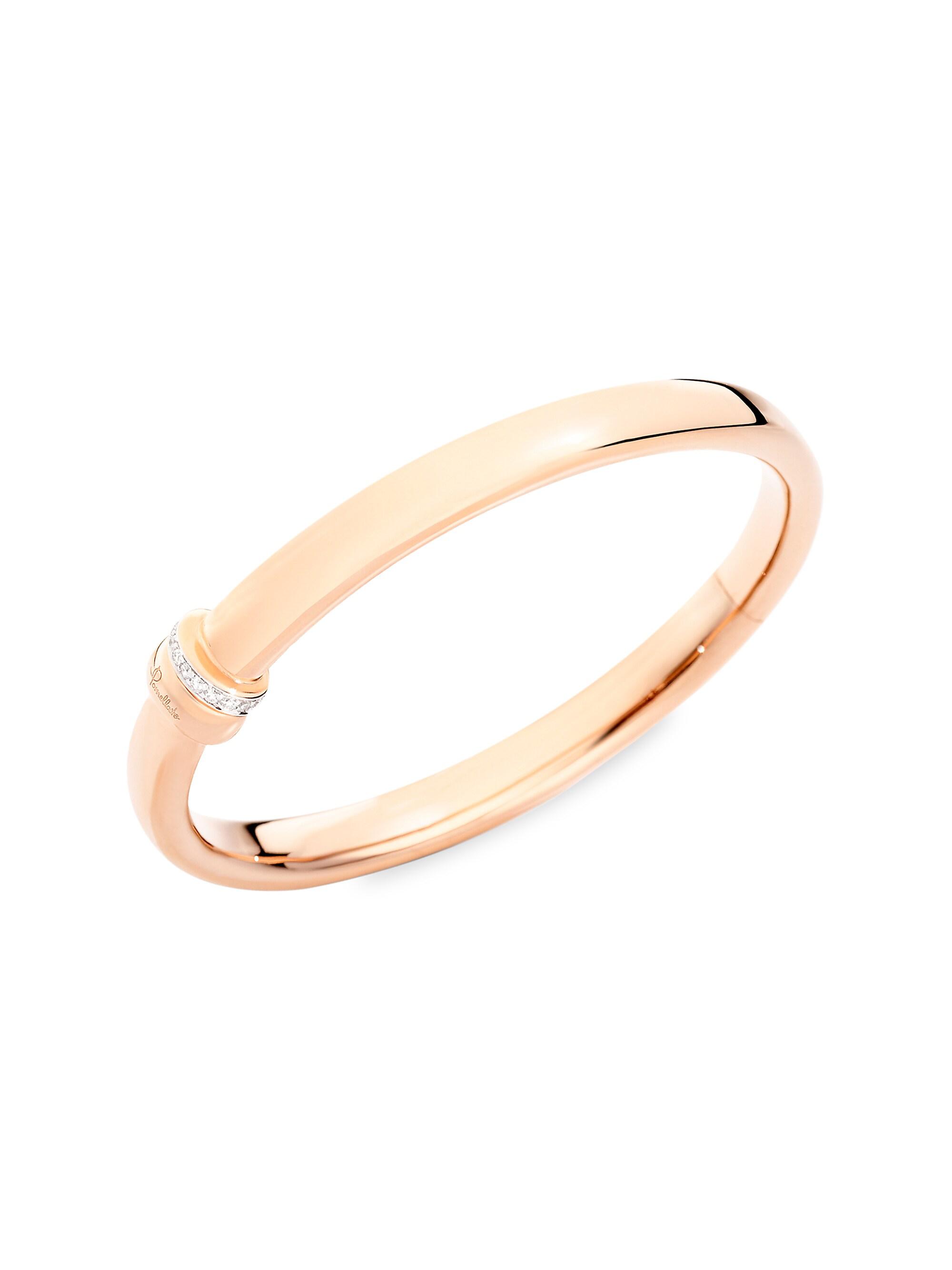 Pomellato Women's Iconica 18K Rose Gold & Diamond Bangle Bracelet - Rose Gold