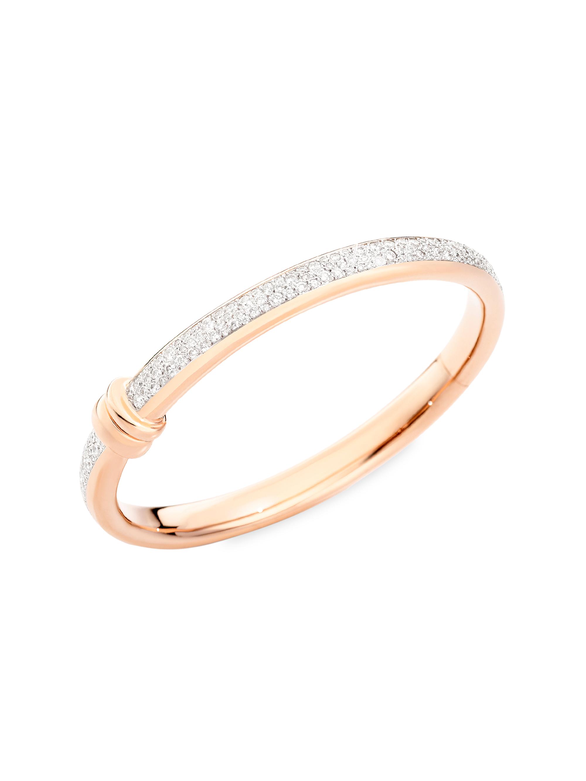 Pomellato Women's Iconica 18K Rose Gold & Diamond Bangle Bracelet - Diamond