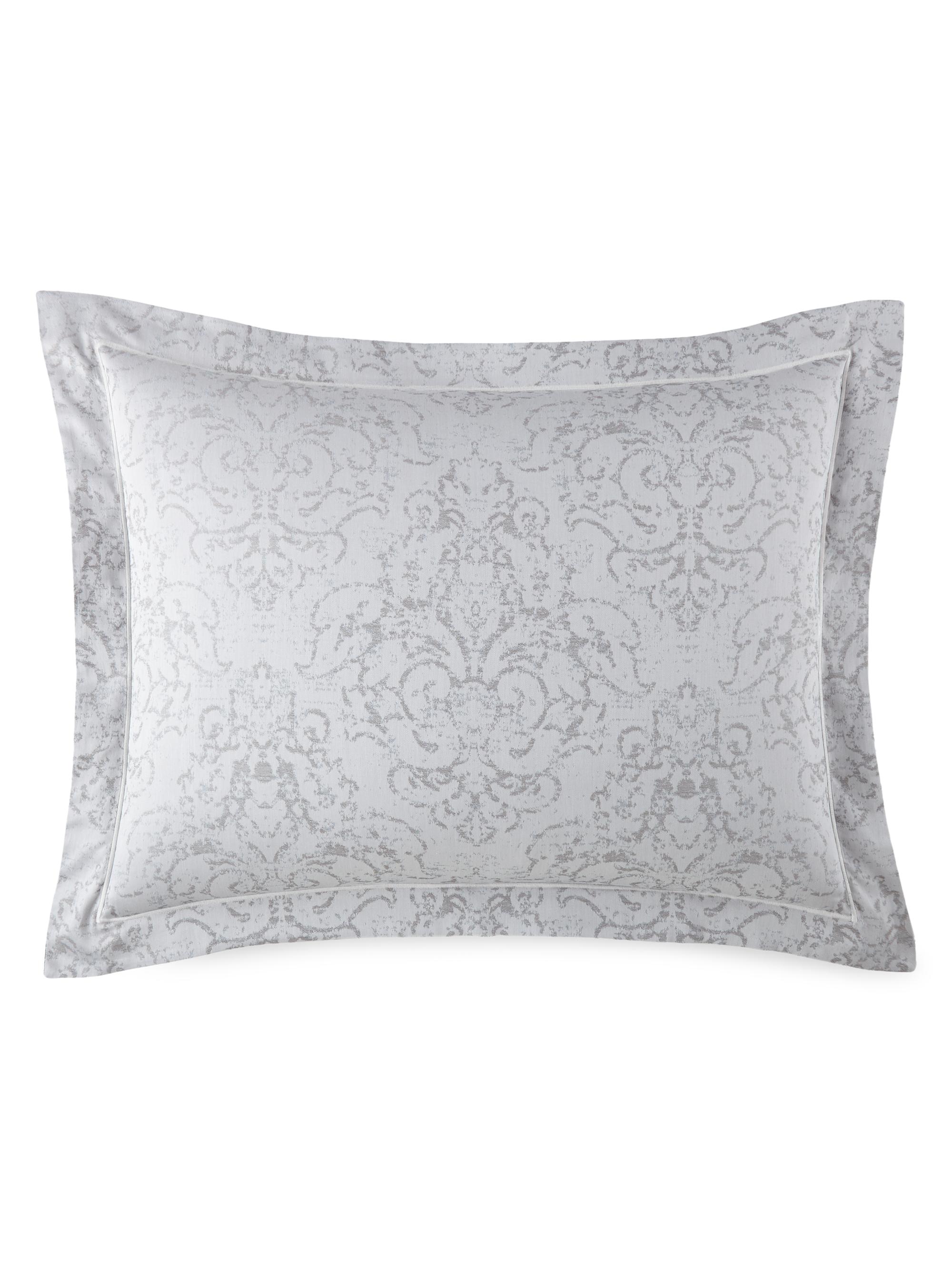 Peacock Alley Bella Damask Sham - Pewter European