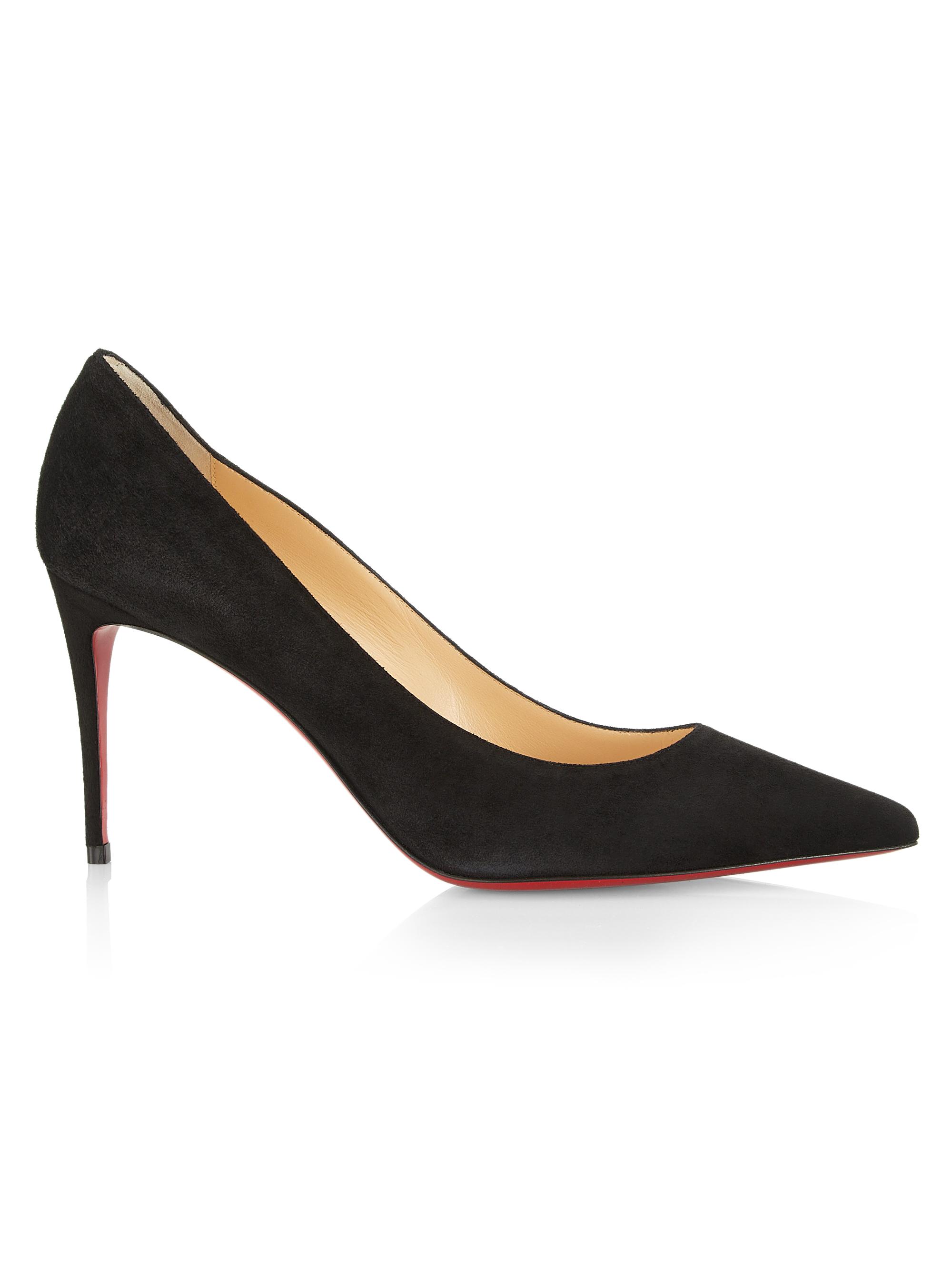 Christian Louboutin Women's Kate 85 Suede Pumps - Black