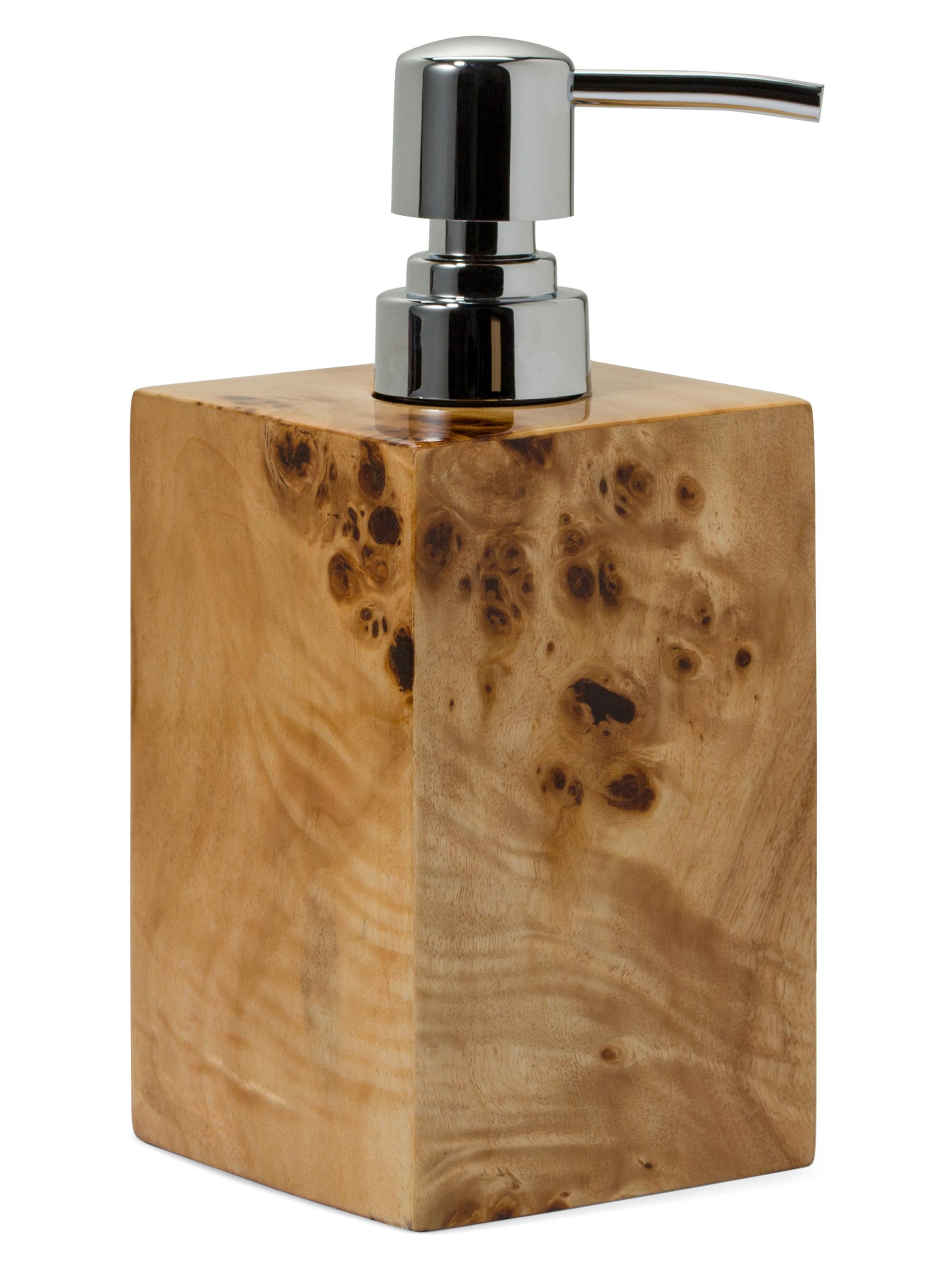 Ladorada Burl Veneer Soap Dispenser