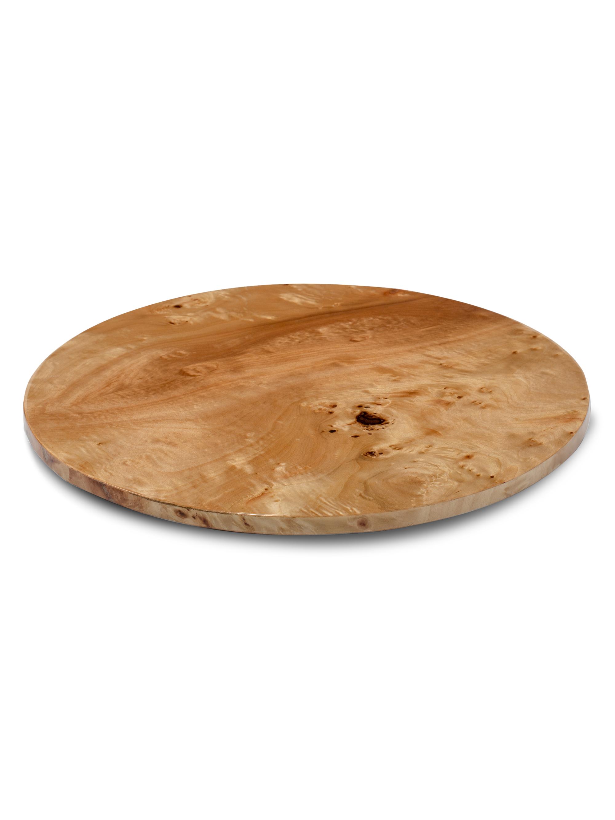 Ladorada Burl Veneer Revolving Tray