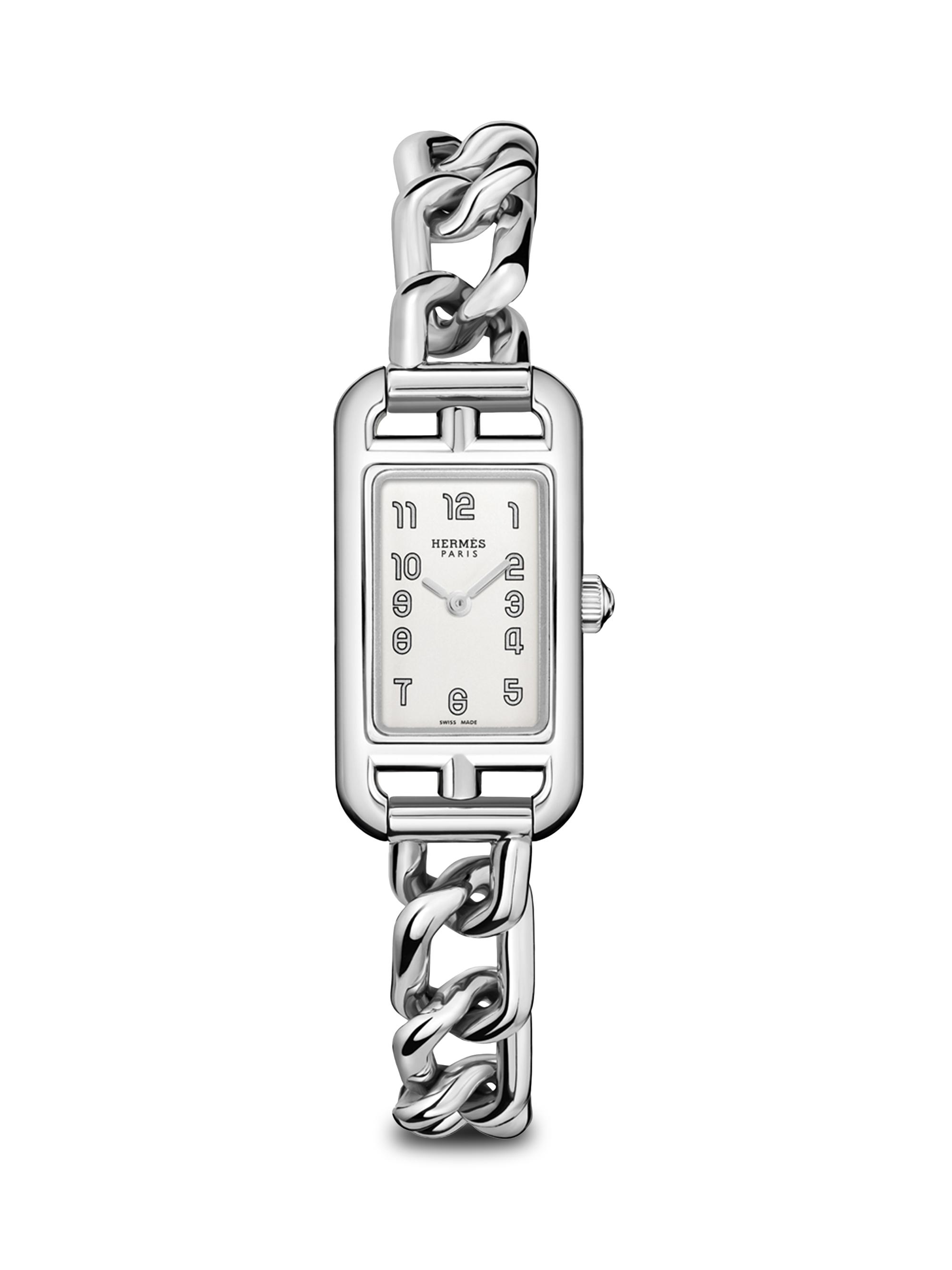 HERMÈS Women's Nantucket Stainless Steel Bracelet Watch/17MM x 23MM - Steel