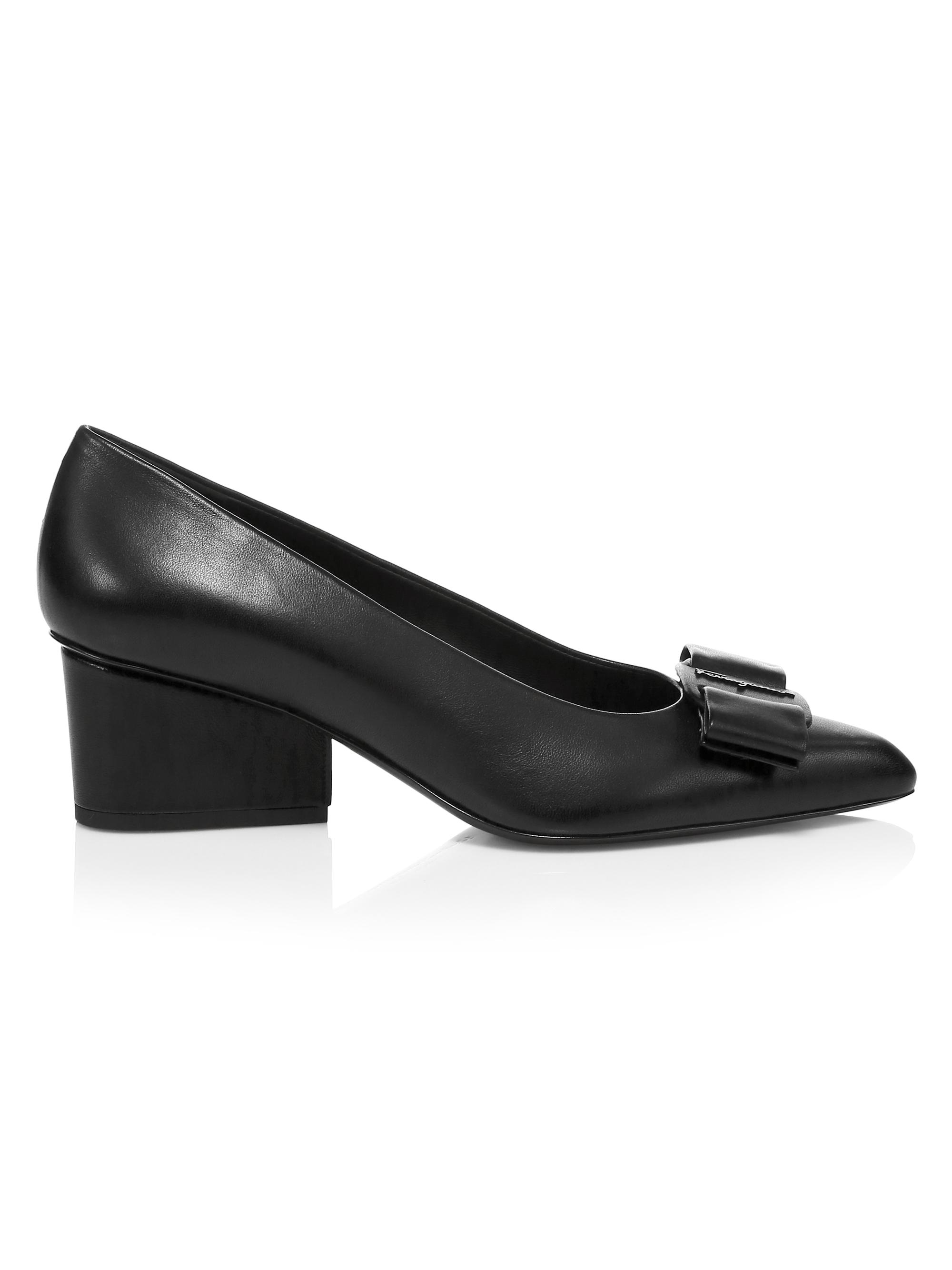 FERRAGAMO Viva Bow Leather Pumps | Saks Fifth Avenue