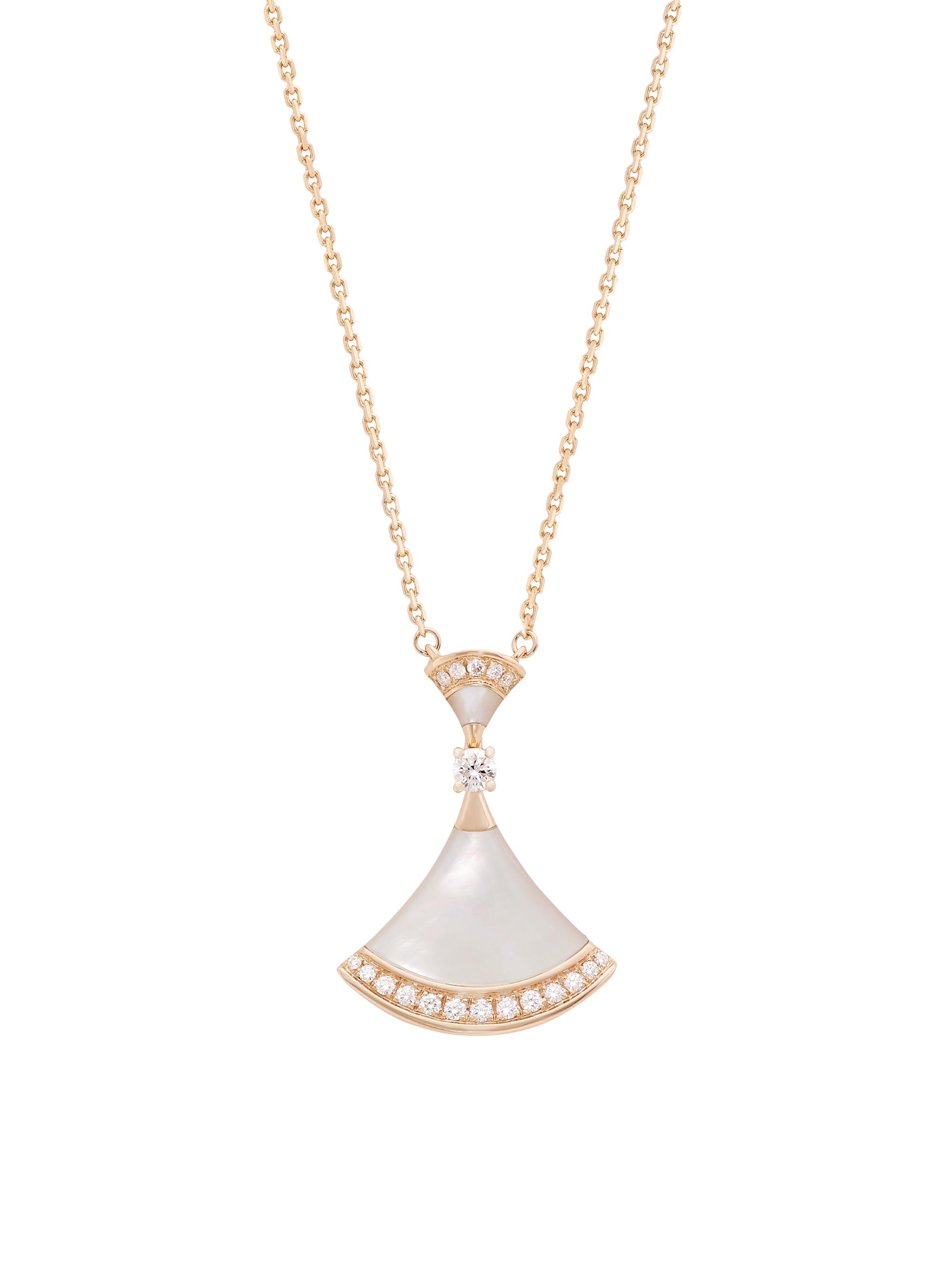 BVLGARI Women's Divas'Dream 18K Rose Gold, Mother-Of-Pearl & Diamond Pendant Necklace