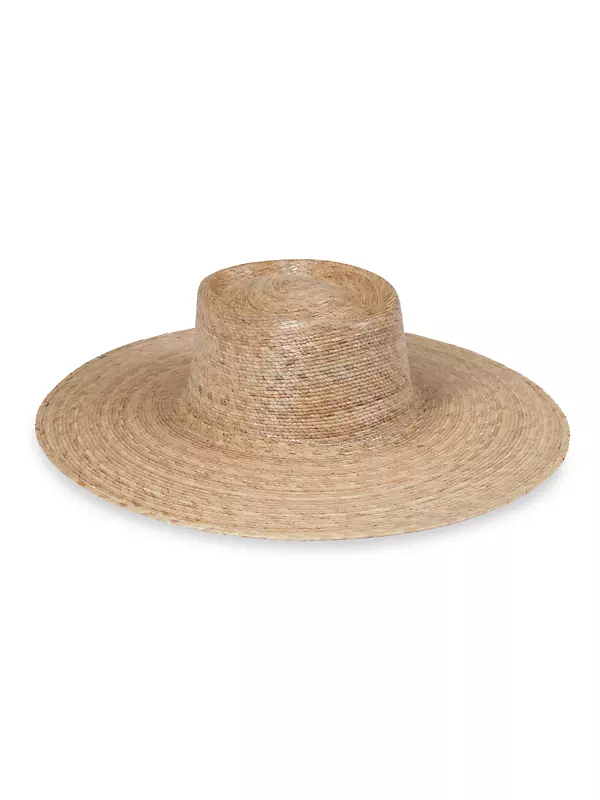 Palma Woven Wide-Brim Boater Hat