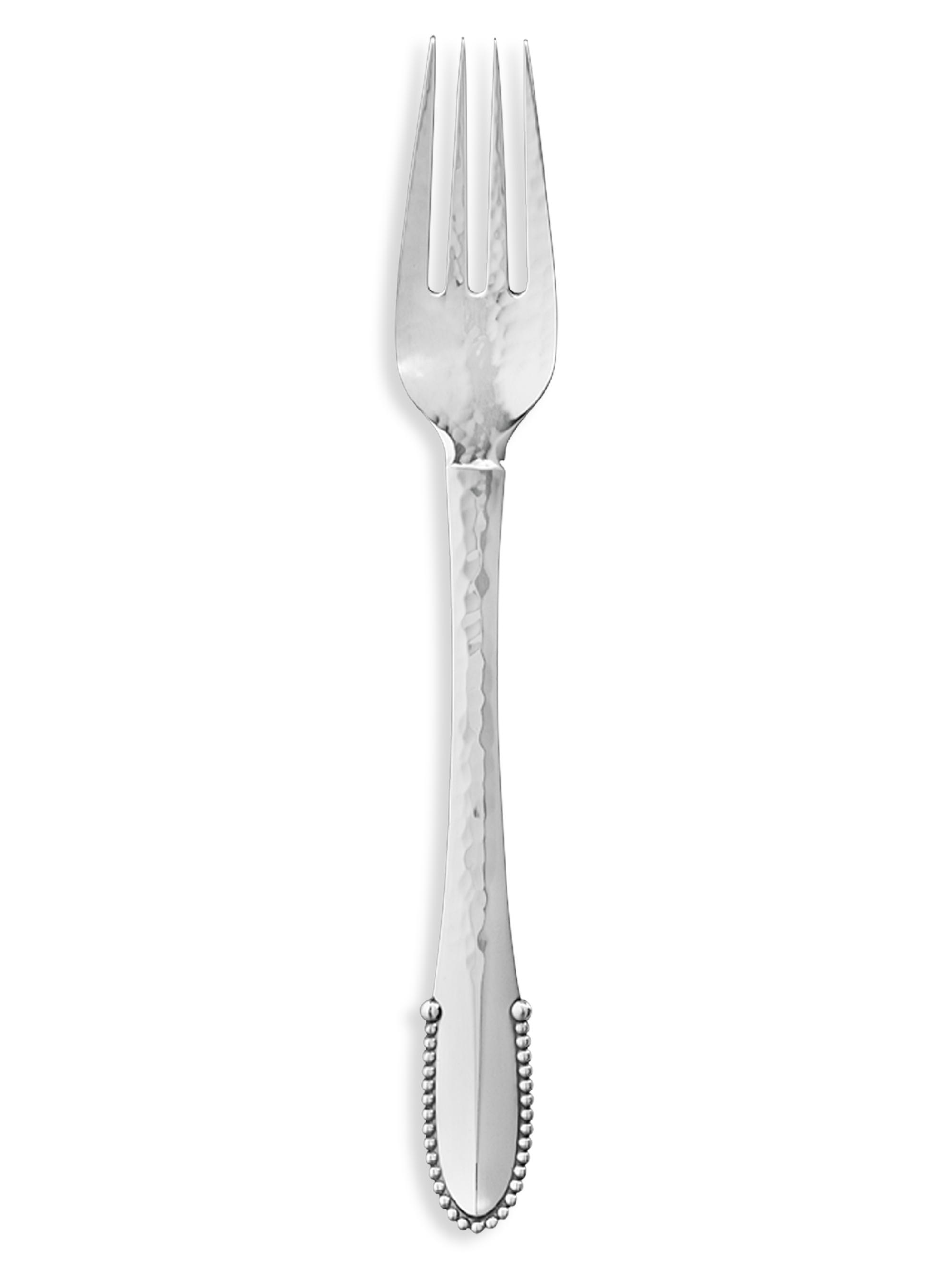 Georg Jensen Beaded Sterling Silver Dinner Fork