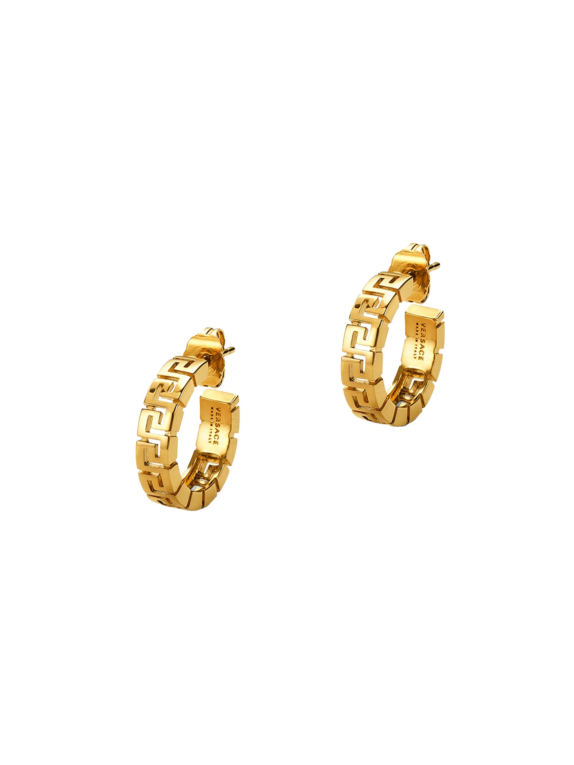Versace Women's Greca Goldtone Huggie Hoop Earrings -  Gold