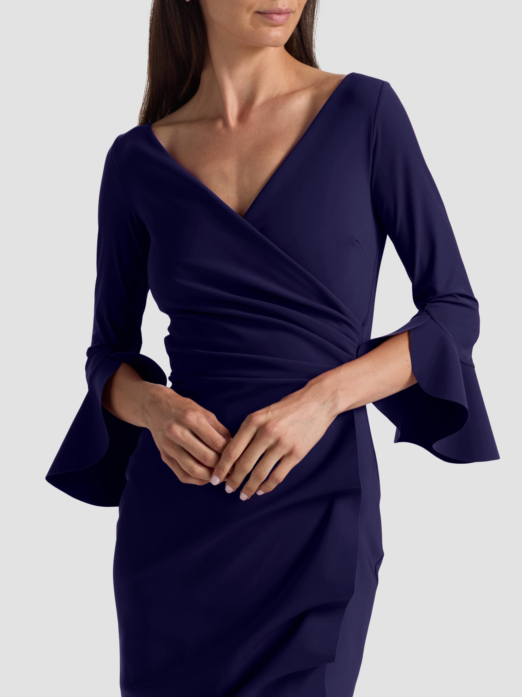 Chiara Boni La Petite Robe Women's Trina Ruffle Sheath Dress - Blue Notte | Thumbnail 5