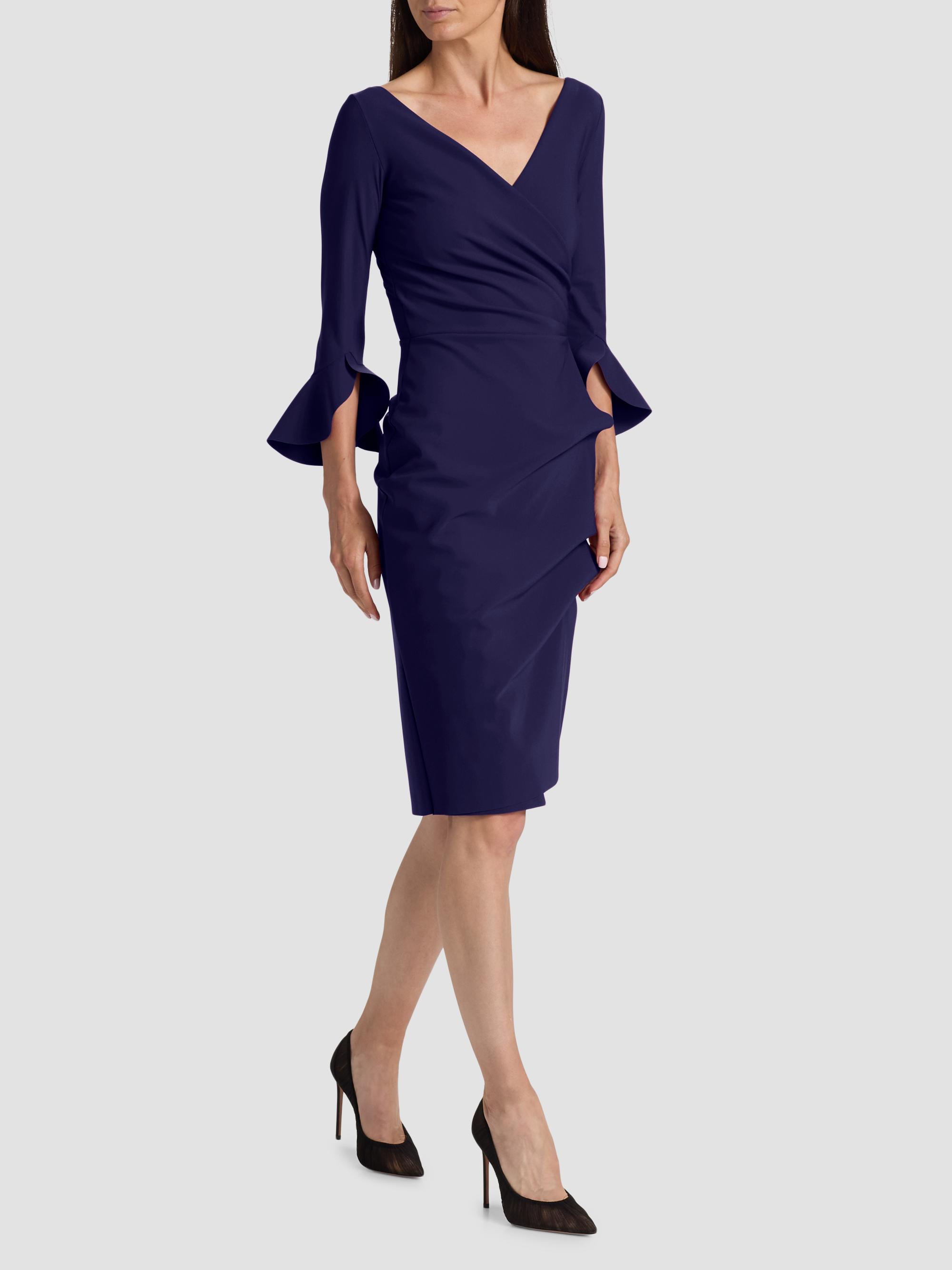Chiara Boni La Petite Robe Women's Trina Ruffle Sheath Dress - Blue Notte | Thumbnail 2
