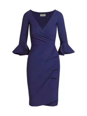 Chiara Boni La Petite Robe Women's Trina Ruffle Sheath Dress - Iris