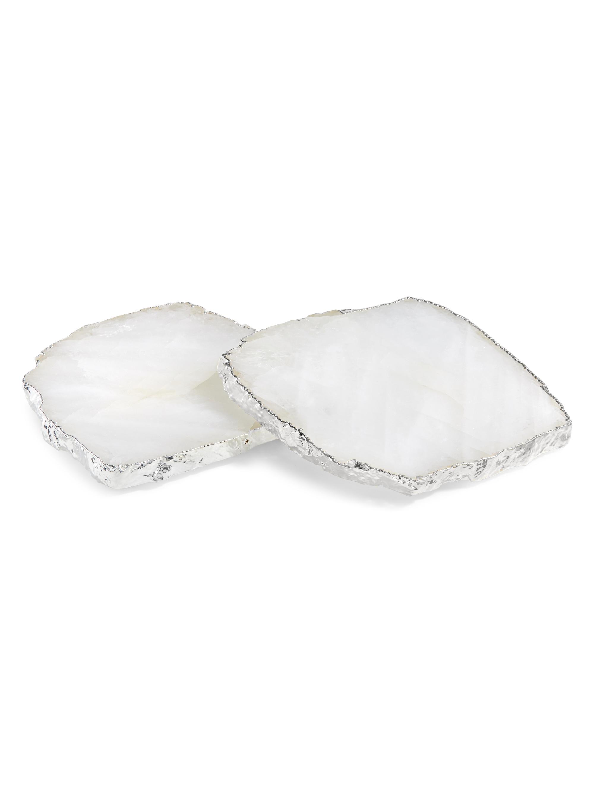 ANNA New York Kivita 2-Piece Pure Silverplated Crystal Coaster Set | Thumbnail 2