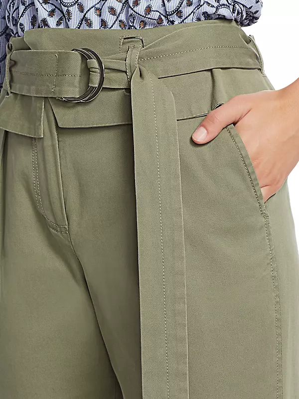 Malia High-Rise Paperbag Cropped Pants