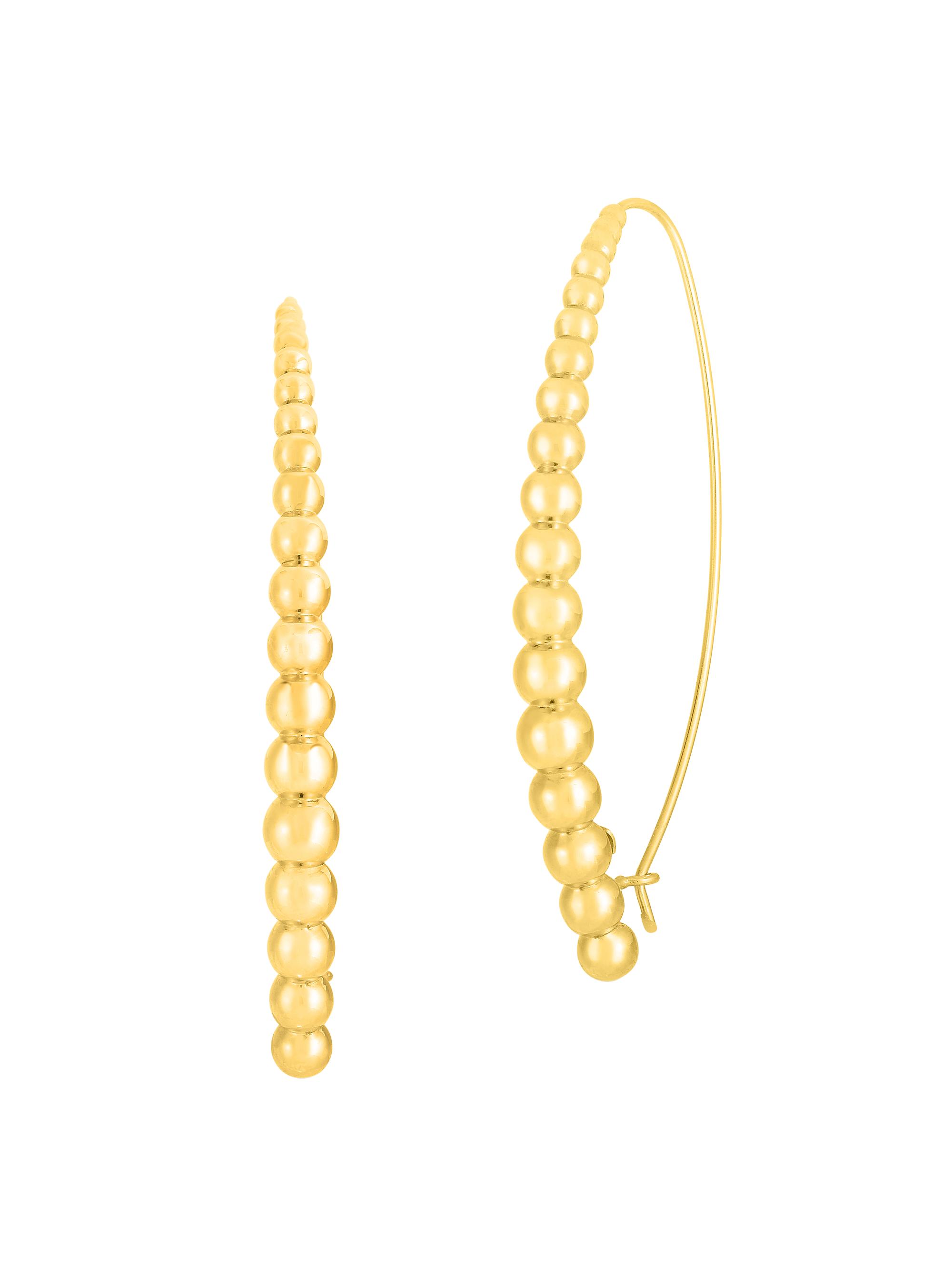 Roberto Coin Women's Designer 18K Yellow Gold Graduated Bead Threader-Style Earrings - Yellow Gold