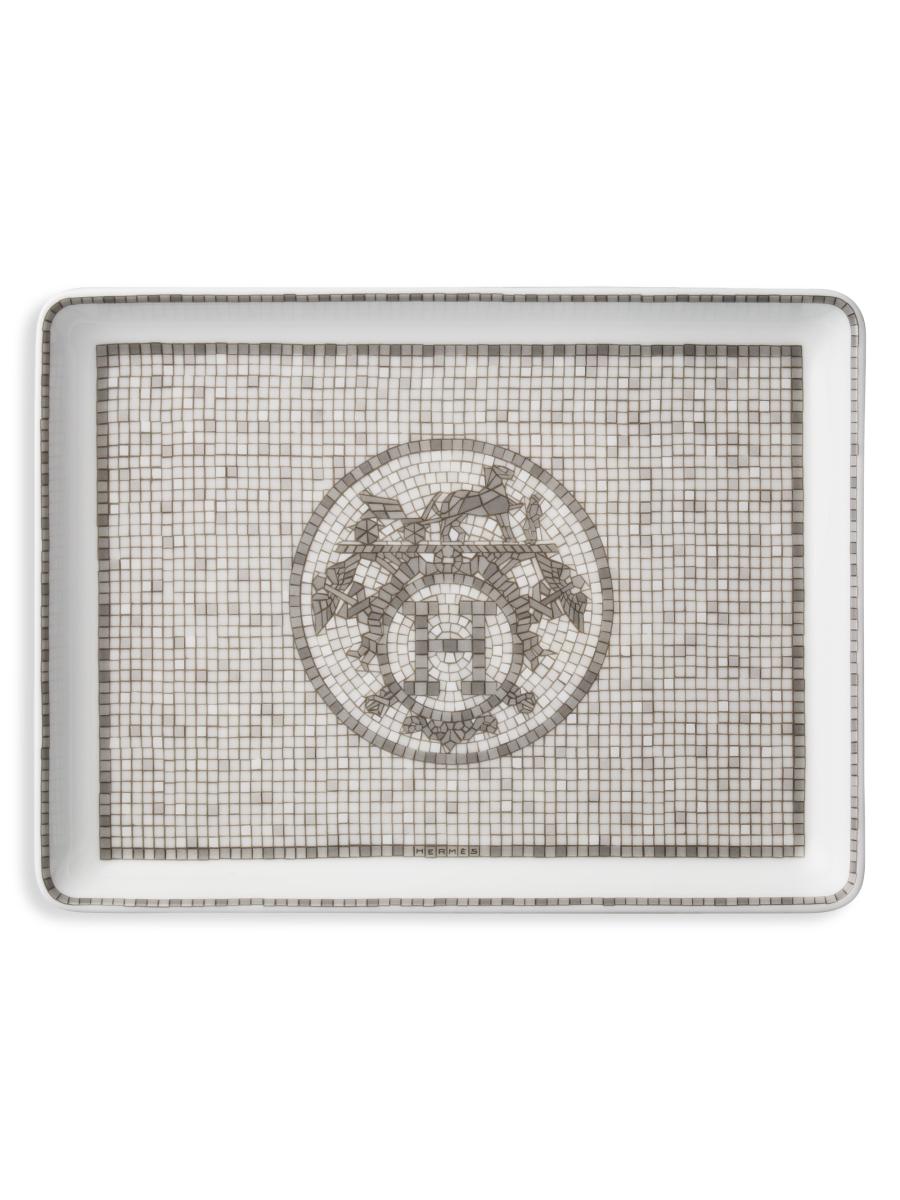 La Table Hermes Mosaïque Au 24 Platinum Sushi Plate | Saks Fifth Avenue