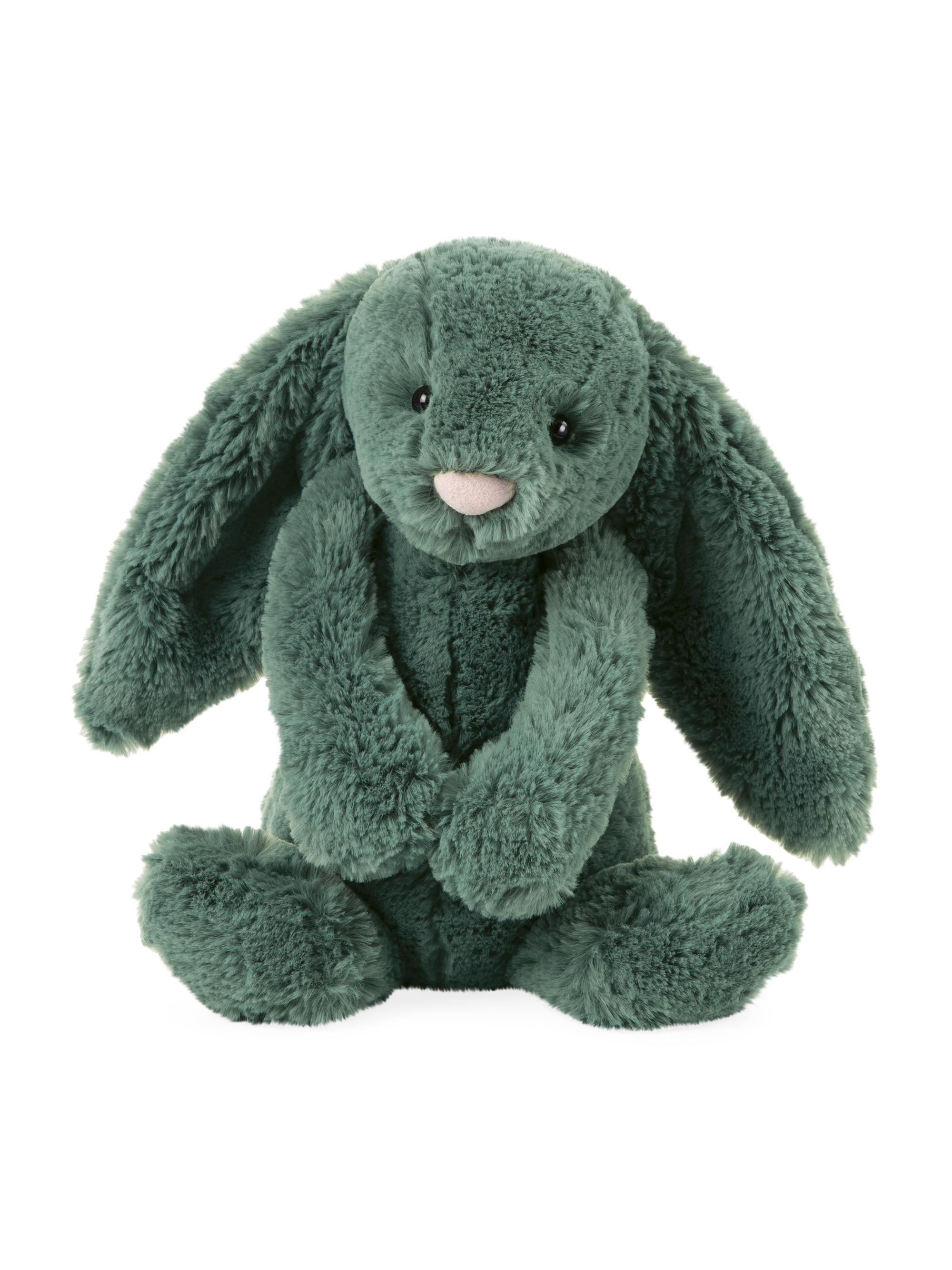 Jellycat Medium Bash Forest Bunny Plush Toy - Dark Green - Women's Home