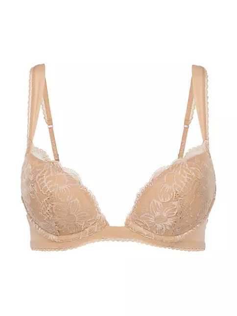 Push-Up Bra In White Lycra With Leavers Lace by La Perla at