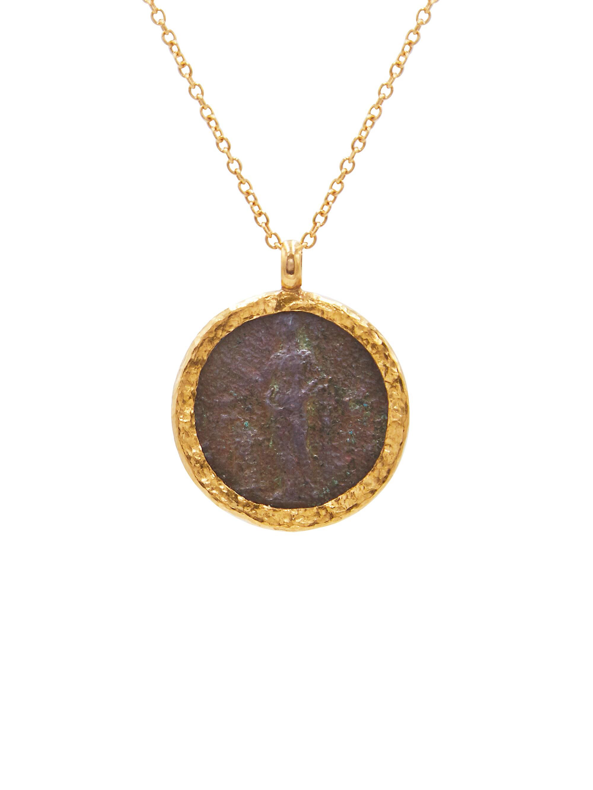 Gurhan Women's Antiquities K, 22K & 24K Yellow Gold Roman Coin Pendant Necklace - Gold