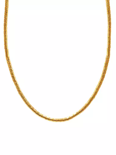 Vertigo 24K Yellow Gold Single Strand Necklace