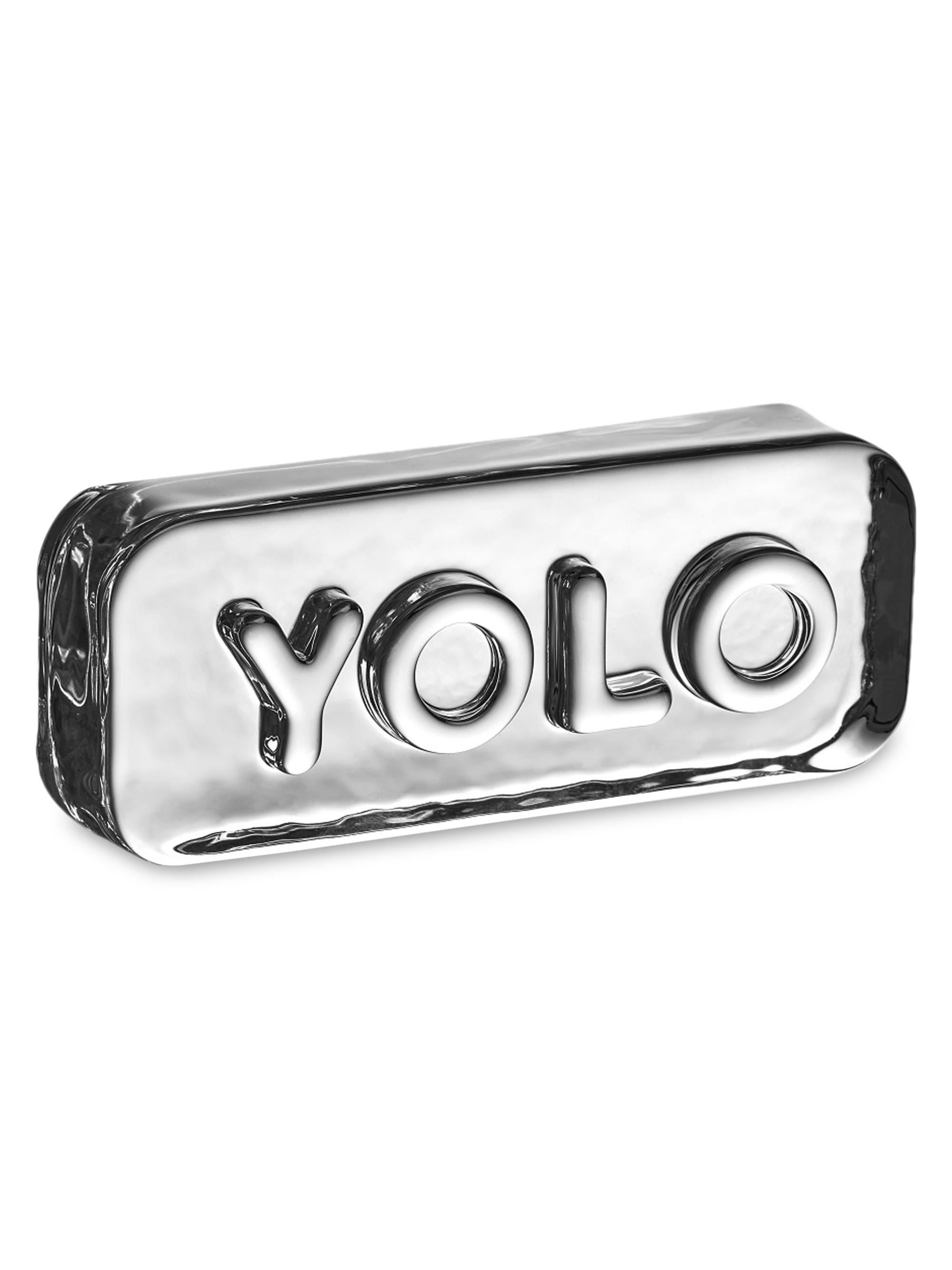 Nude Glass Paroles Yolo Glass Paperweight - Clear